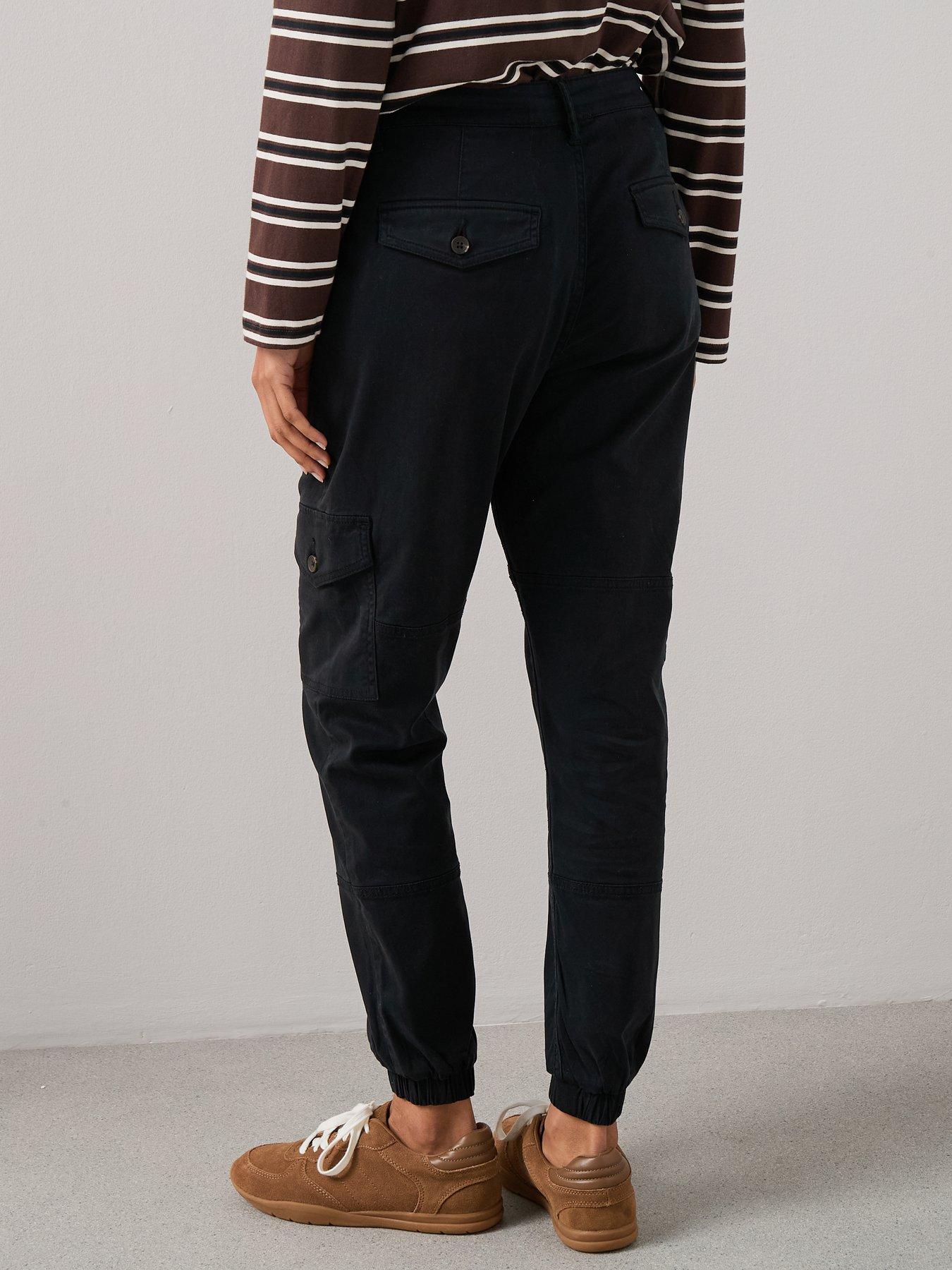  image of the-very-collection-cargo-trouser-black