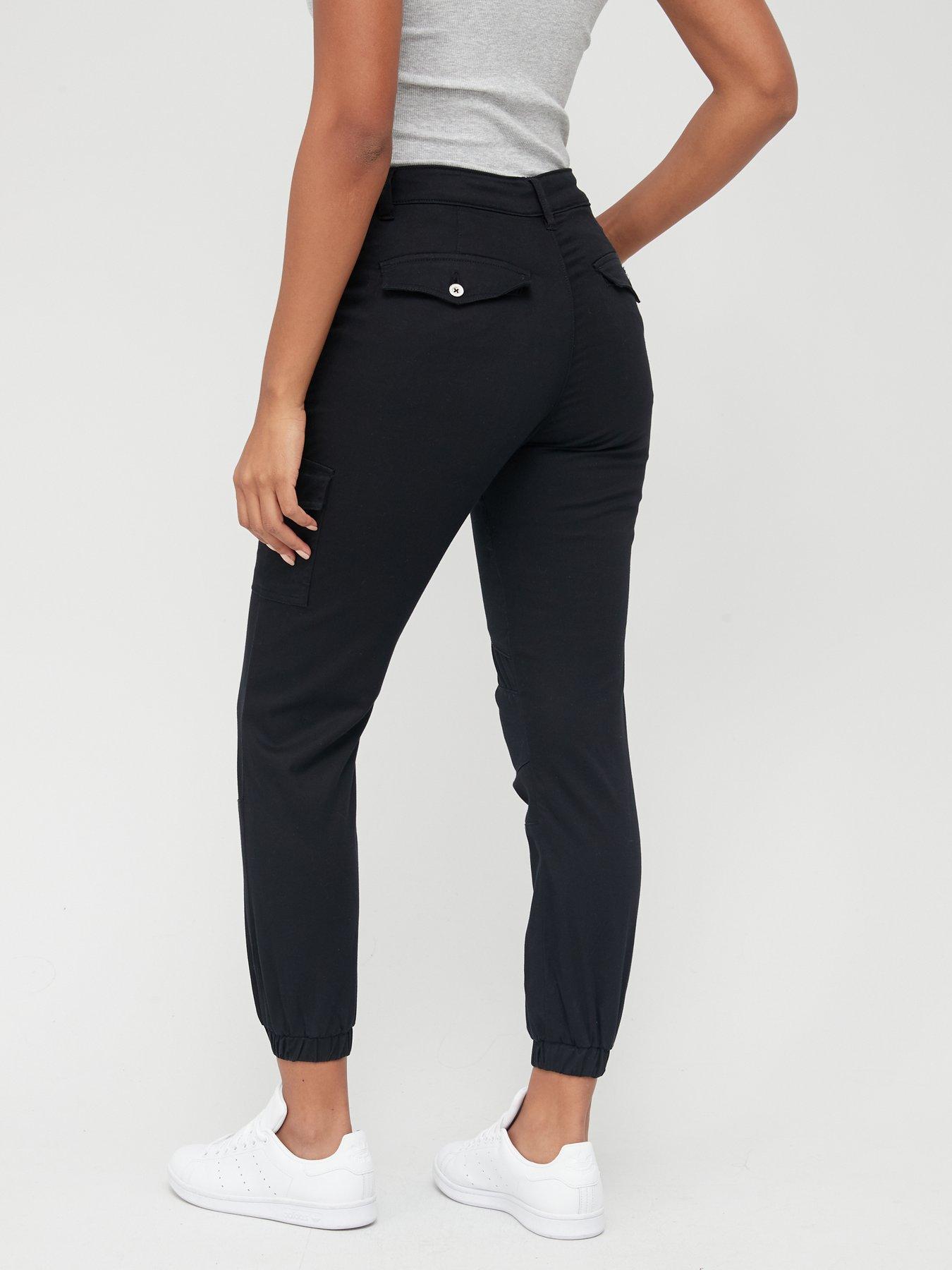 stillFront image of the-very-collection-cargo-trouser-black