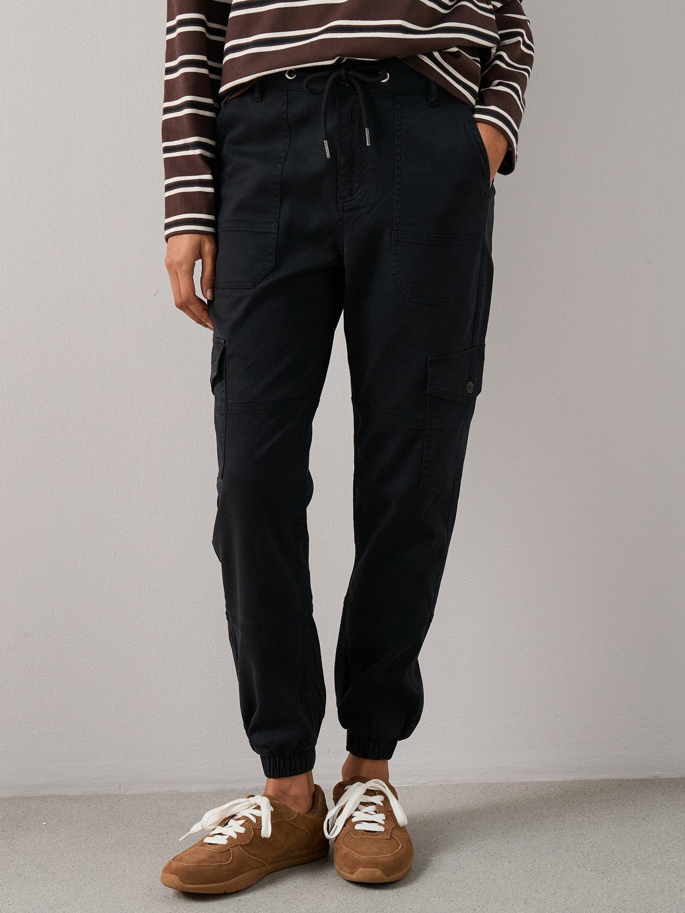  image of the-very-collection-cargo-trouser-black