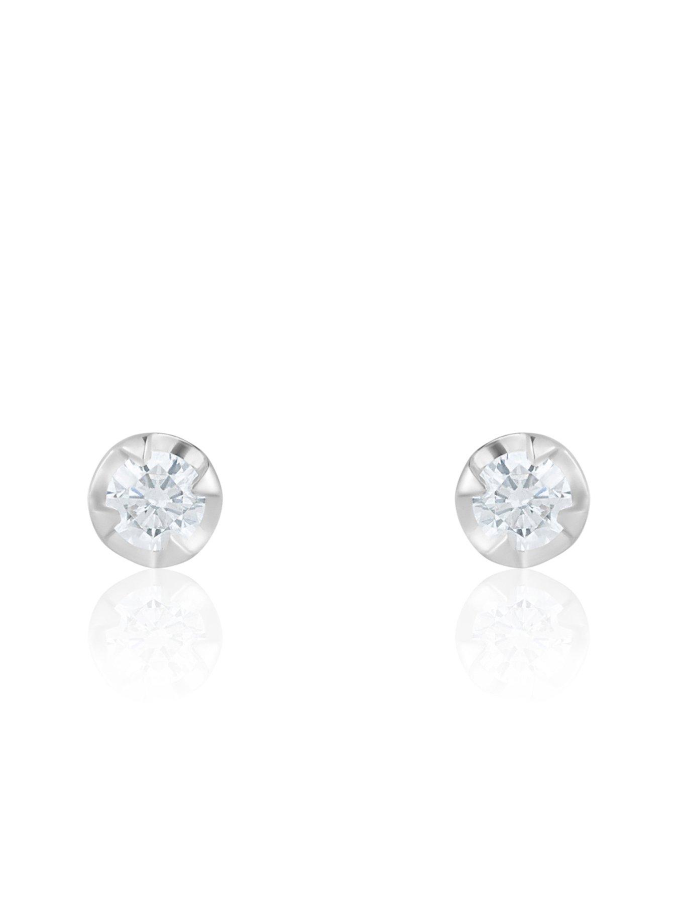 Image 3 of 6 of Love DIAMOND Lab Grown Diamond Stud Earring