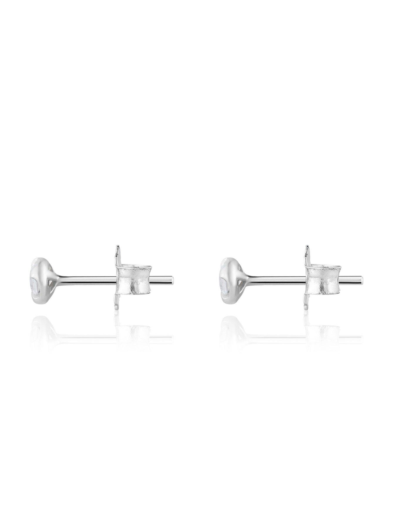 Image 4 of 6 of Love DIAMOND Lab Grown Diamond Stud Earring