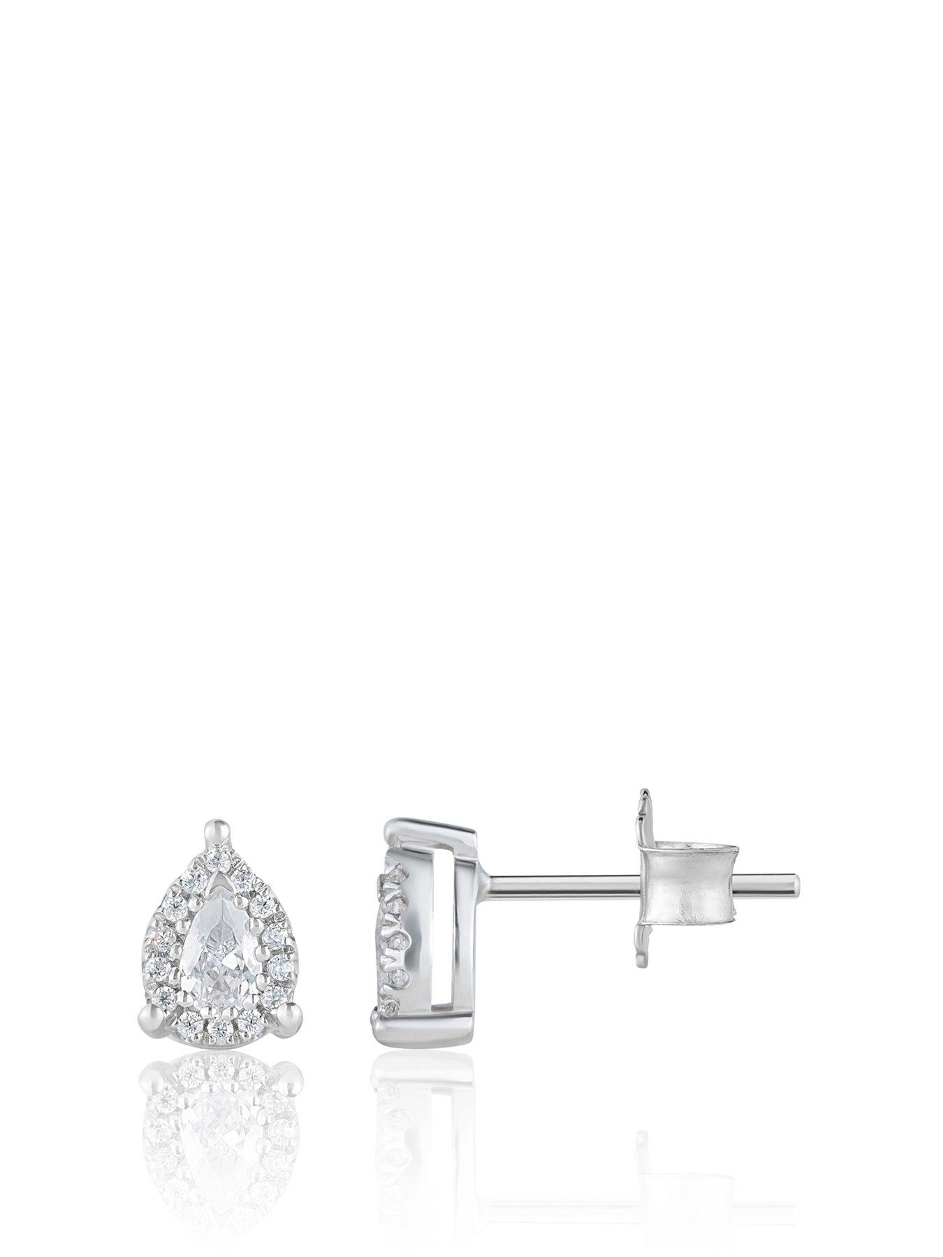 Love DIAMOND 9K 0.20ct Lab Grown Diamond Pear Shaped Studs