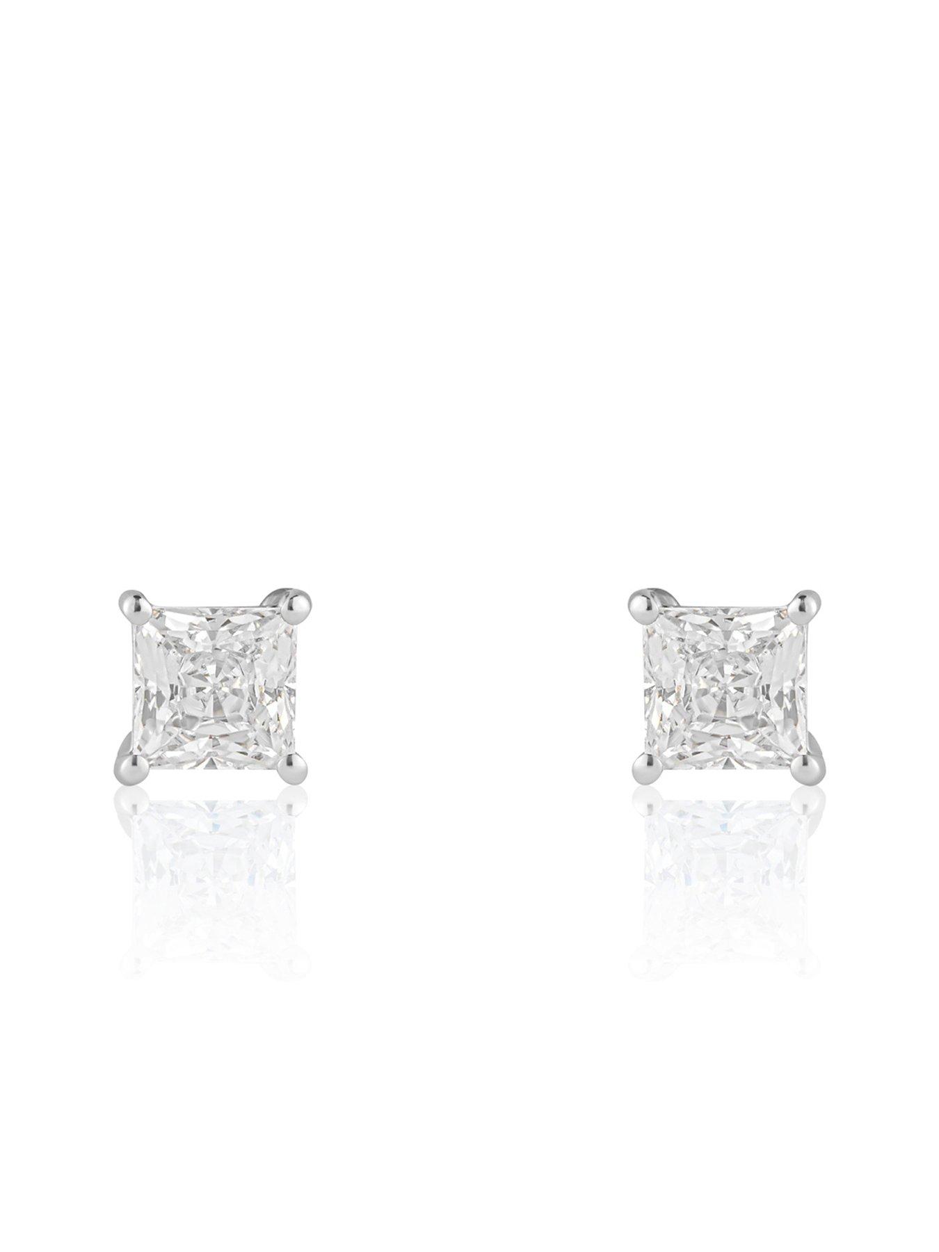  image of love-diamond-9k-050ct-lab-grown-diamond-princess-nbspcut-studs