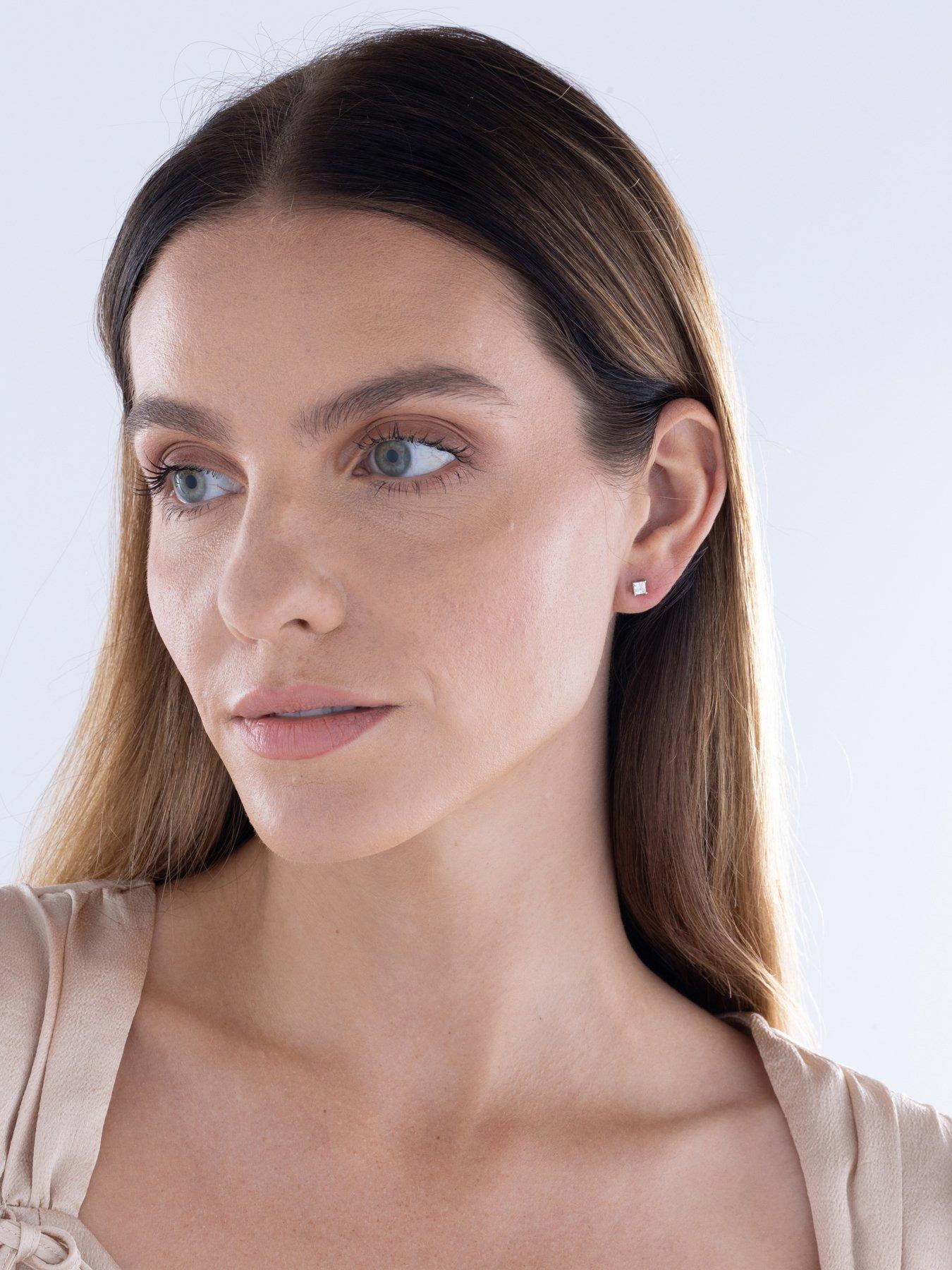  image of love-diamond-9k-050ct-lab-grown-diamond-princess-nbspcut-studs