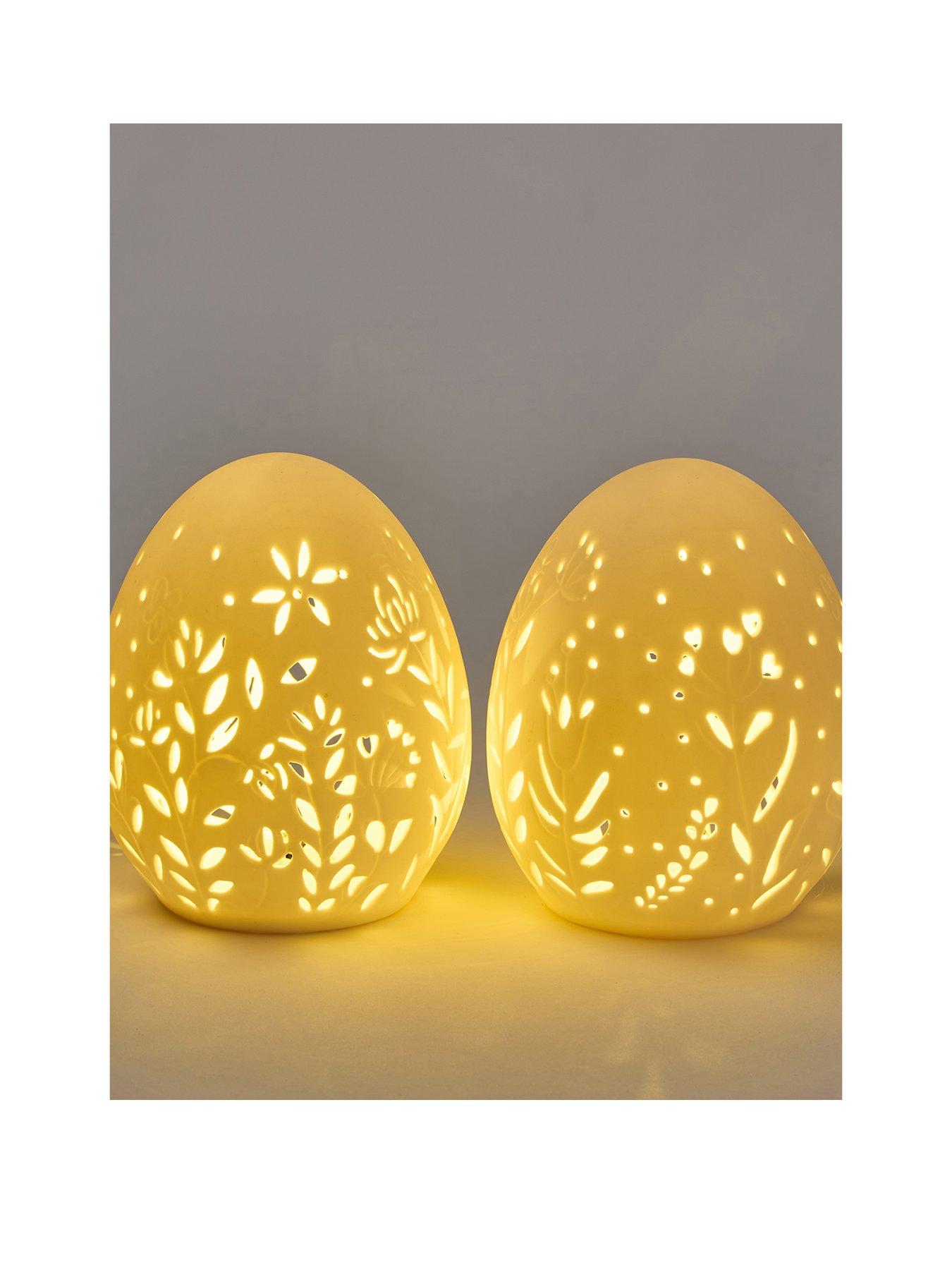  image of the-very-collection-set-of-2-ceramic-light-up-easter-eggs