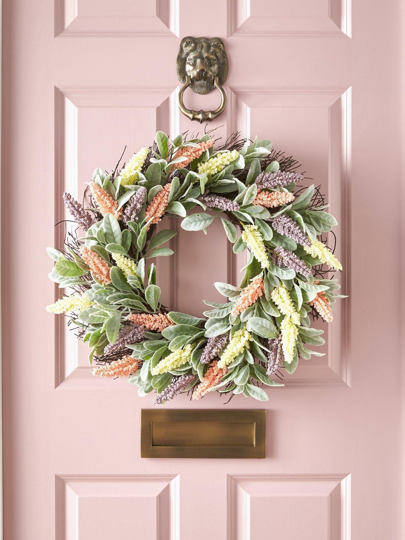 The Very Collection Lambs Ear Spring Wreath (61cm)