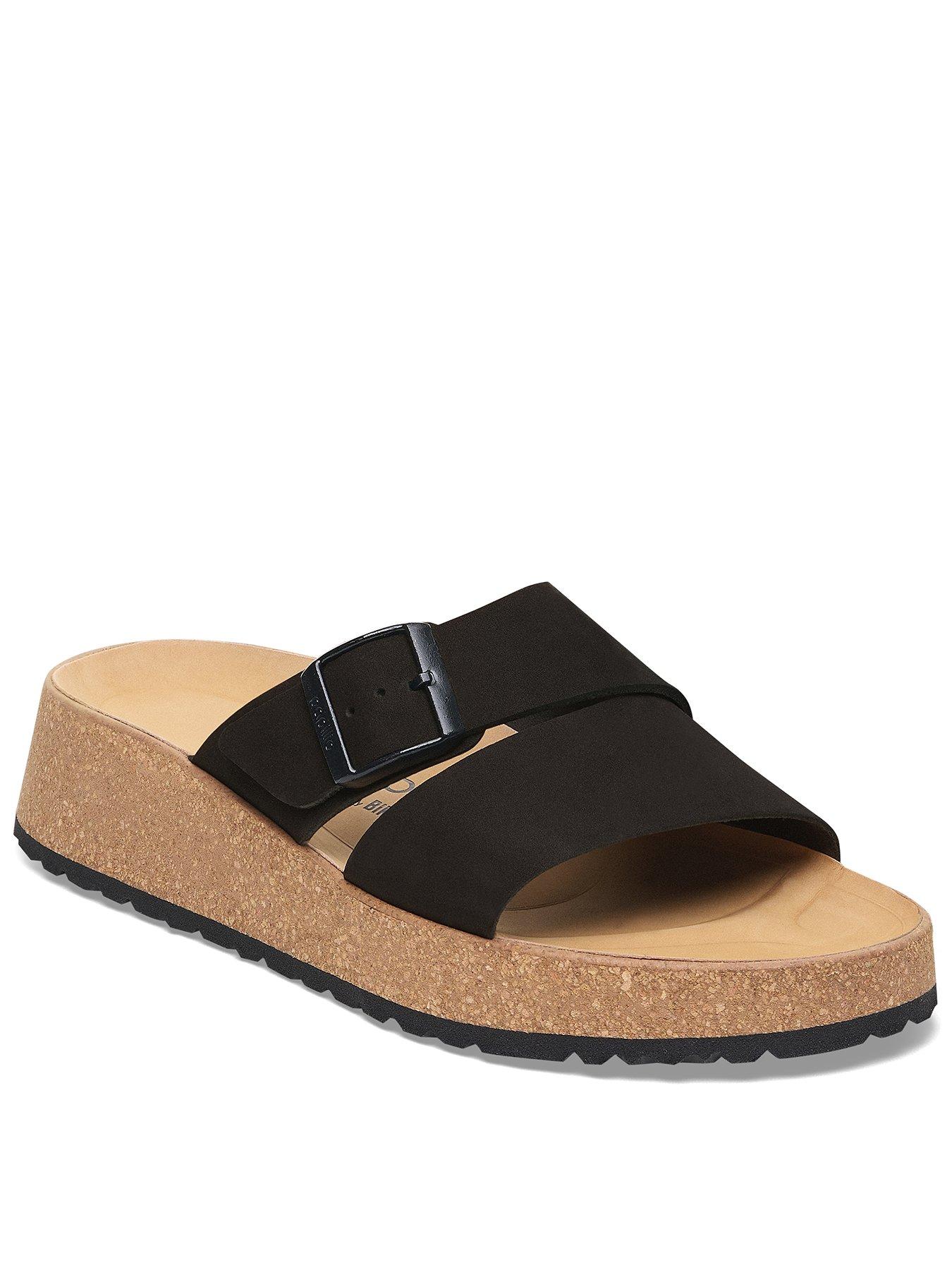 undefined Almina Nubuck Sandals - Black