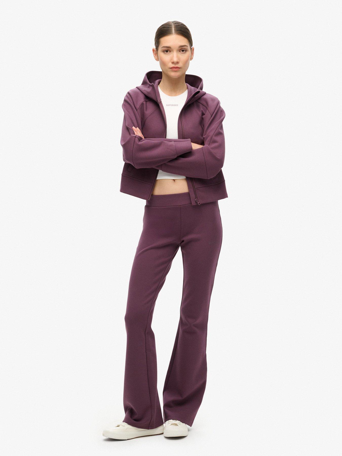 undefined Sport Tech Low Rise Flared Joggers - Purple