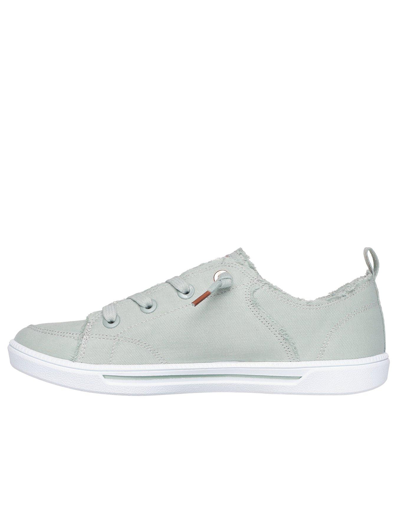 Image 5 of 5 of Skechers B Cute 2.0 Frayed Canvas Slip-On Trainer - Mint Green
