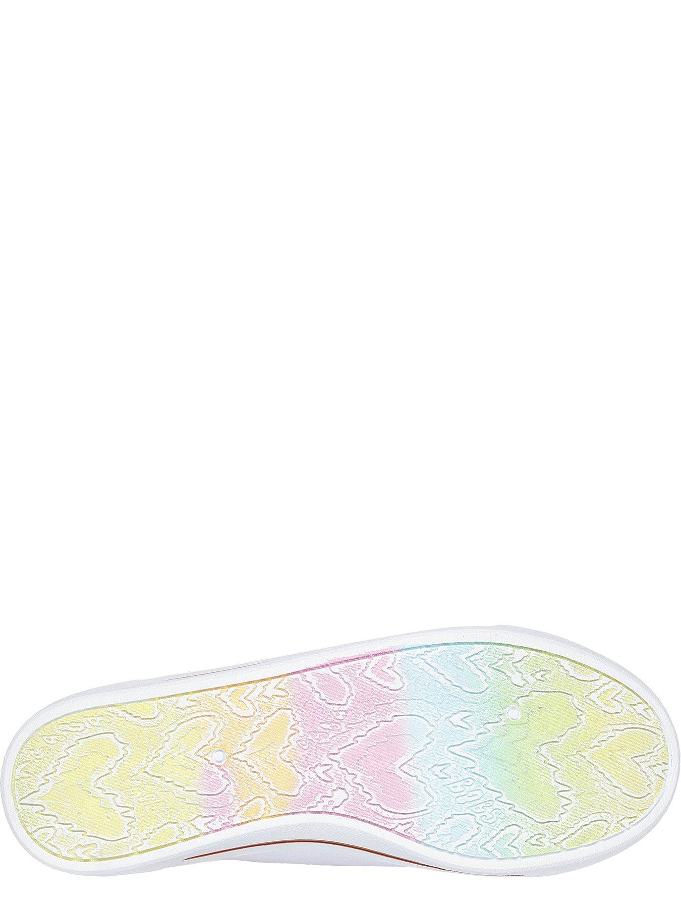  image of skechers-b-cute-20-slip-on-faux-lace-canvas-trainer-white-canvas