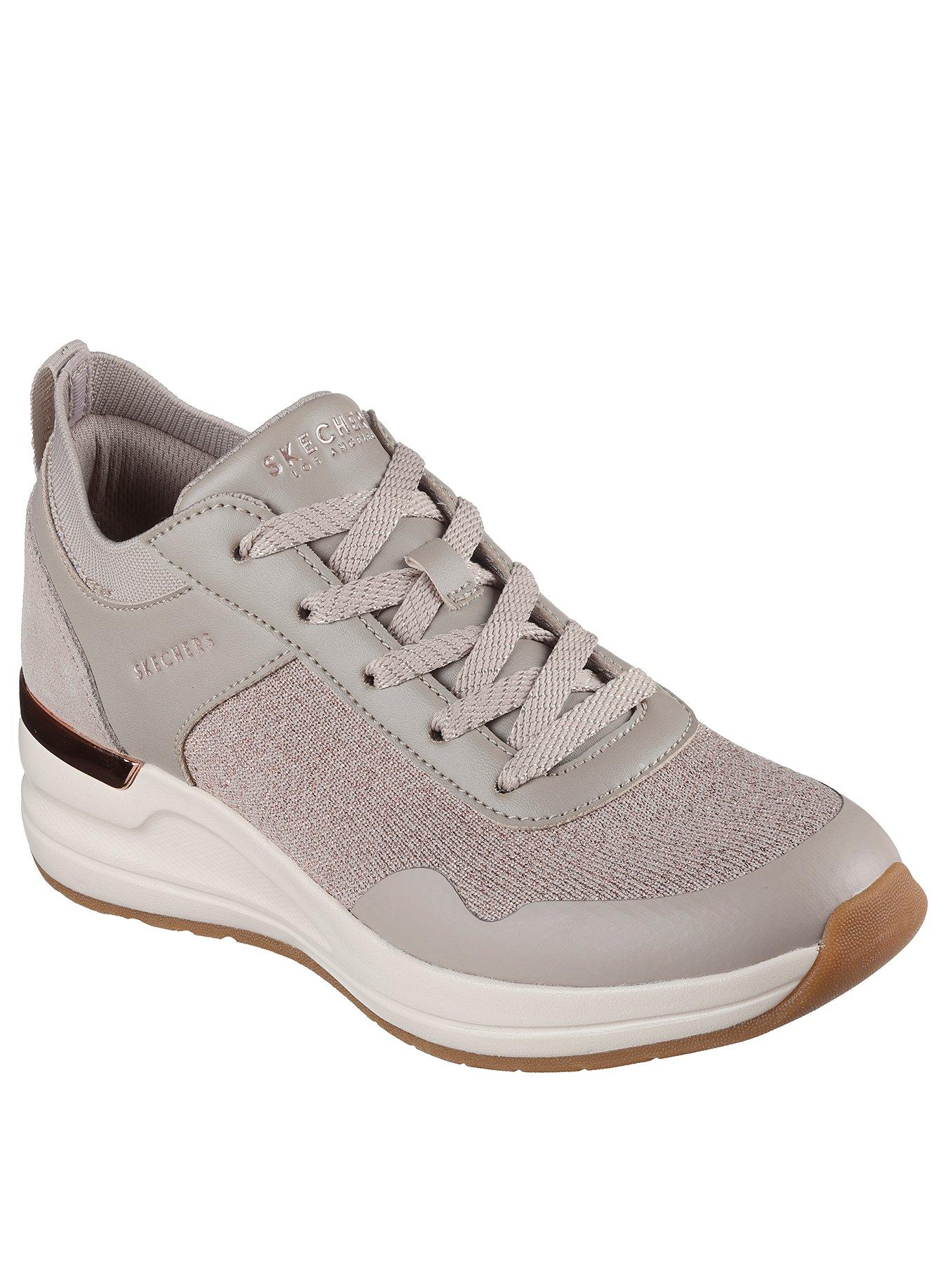  image of skechers-billion-2-mylar-duraleather-wedge-trainer-beige