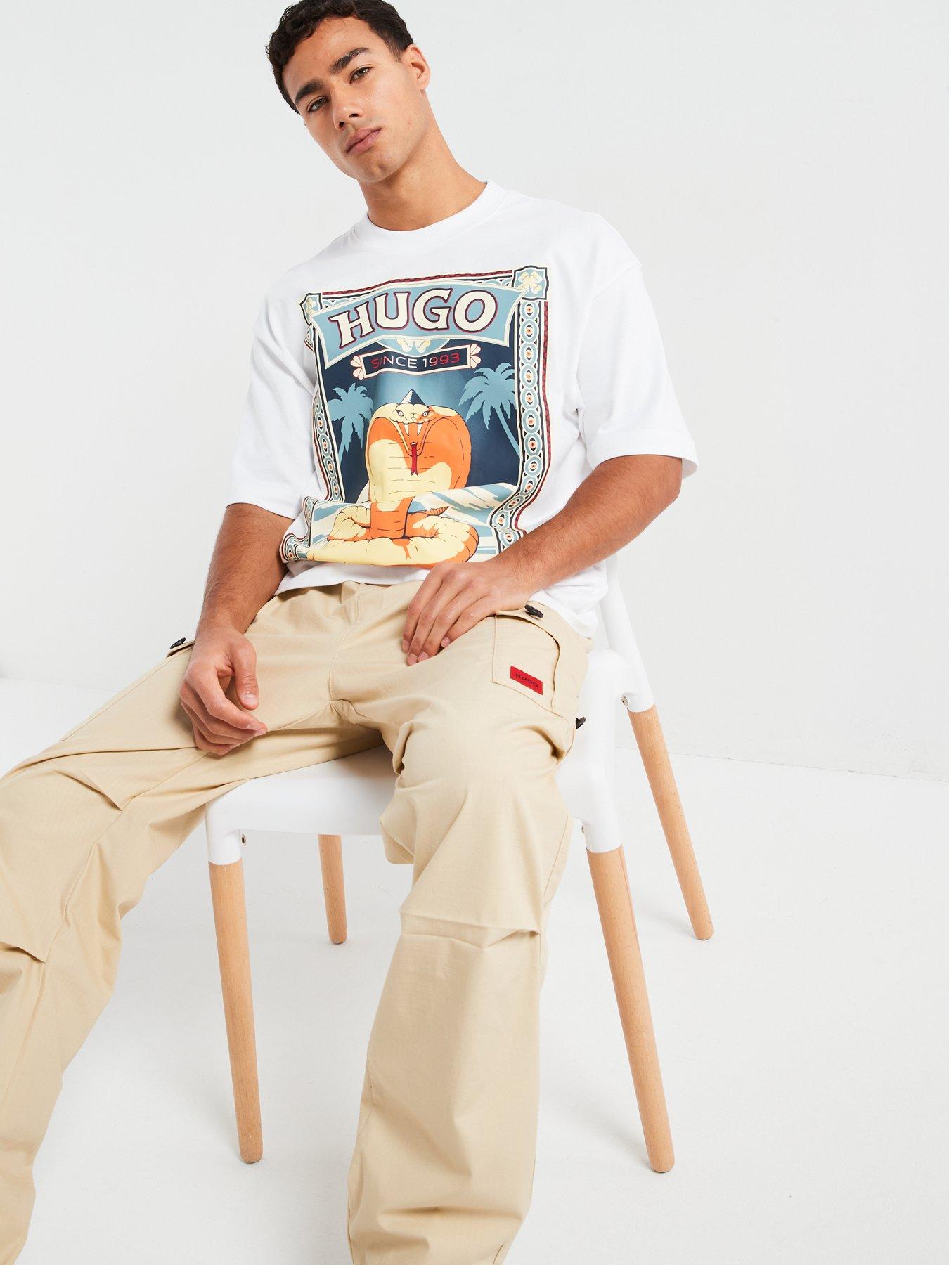 【関税込み】Hugo ホワイト Cobra Tシャツ Hugo Boss White Cobra T-shirt | ModeSens