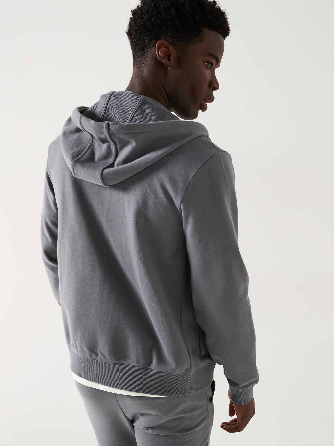  image of hugo-doak212-red-patch-logo-cuff-joggers-grey