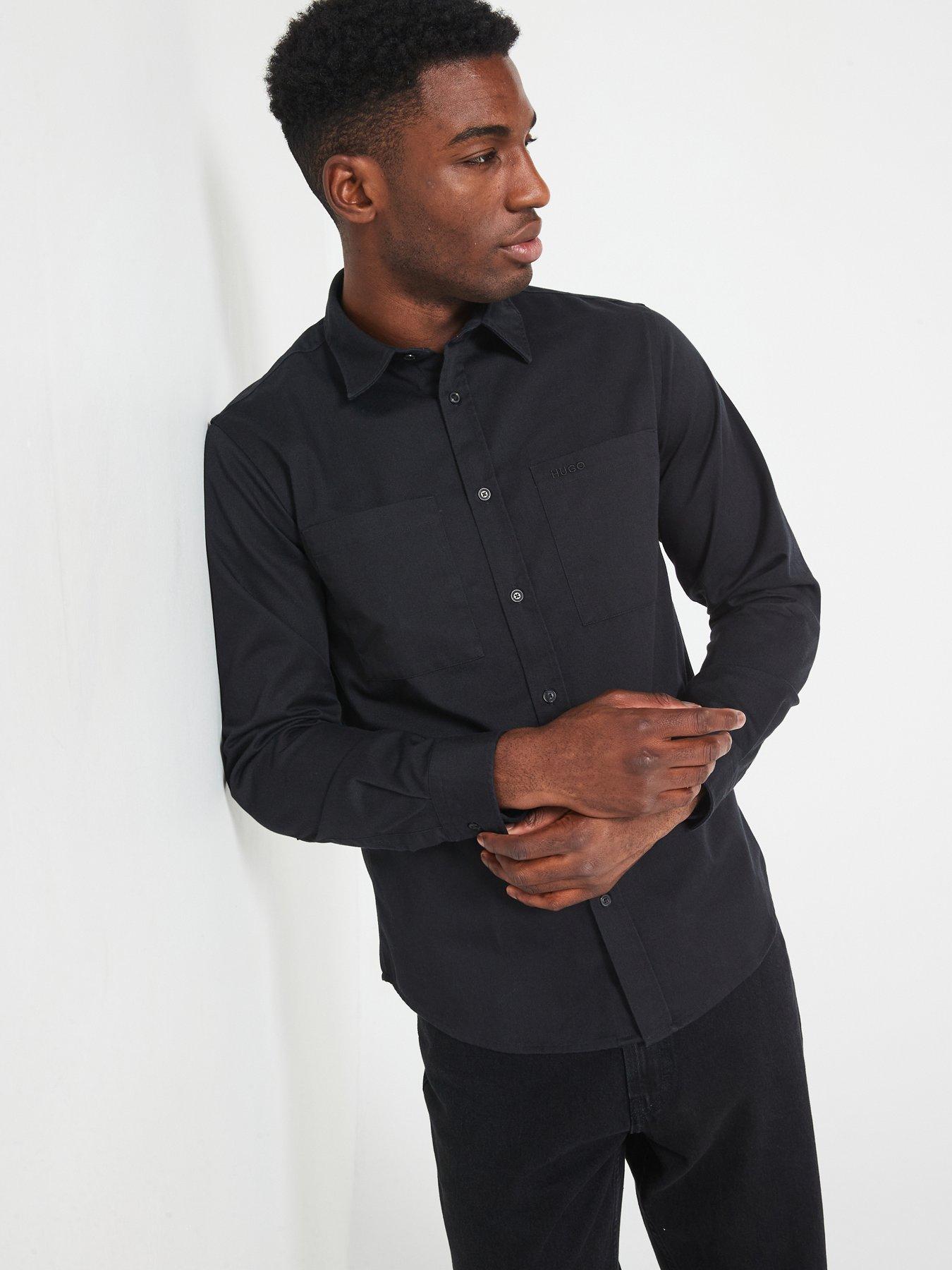 hugo-egrin-relaxed-fit-double-pocket-shirt-black