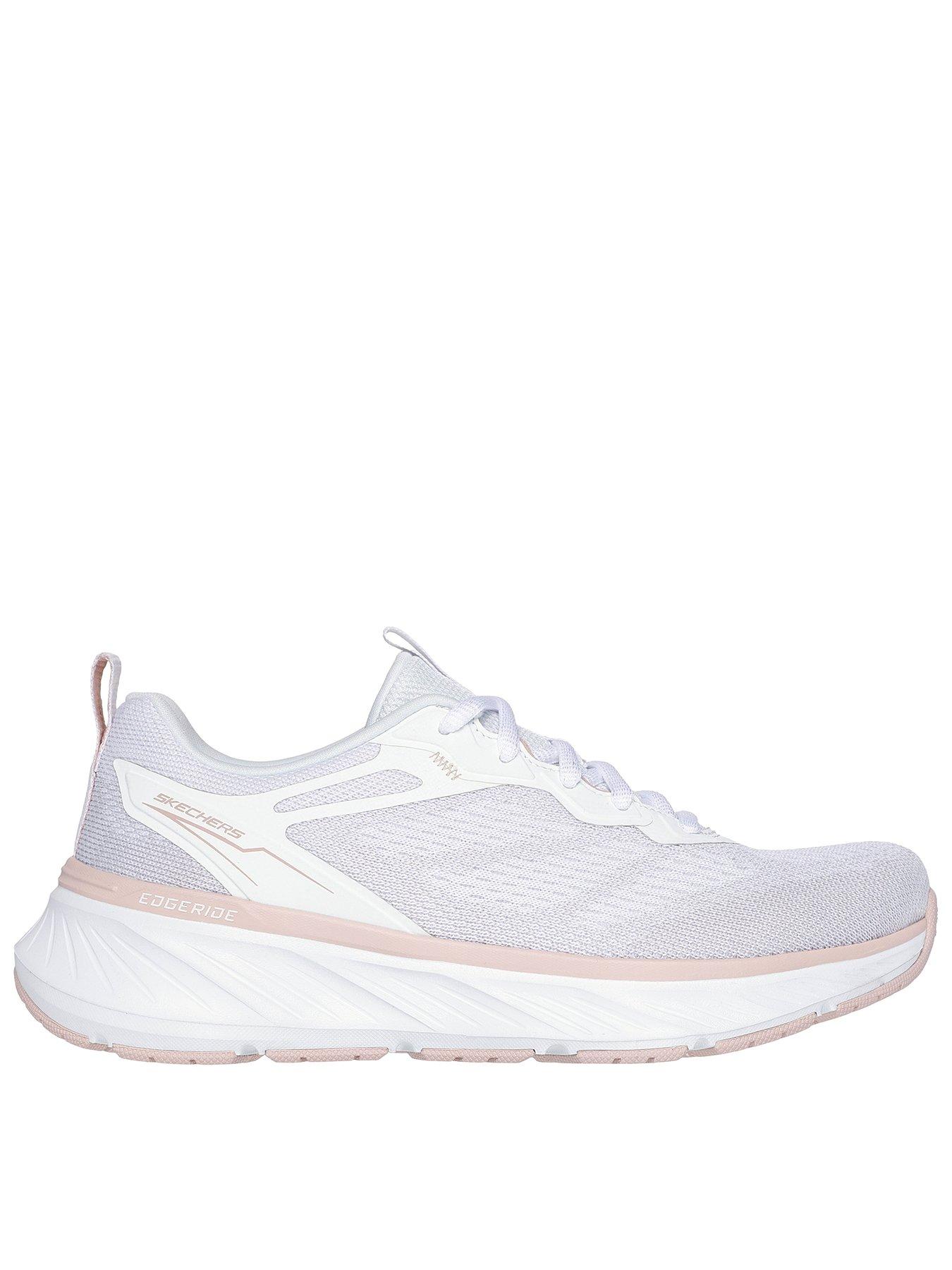 undefined Edgeride Engineered Knitted Lace-up Trainer - White Knit/natural Trim