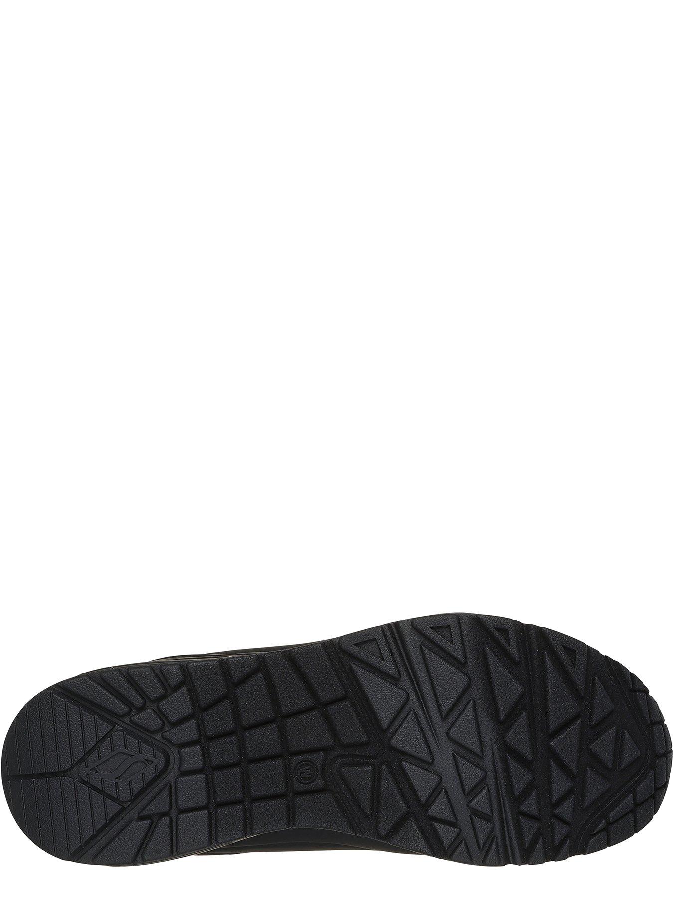  image of skechers-uno-durabuck-slip-on-metallic-trainer-black