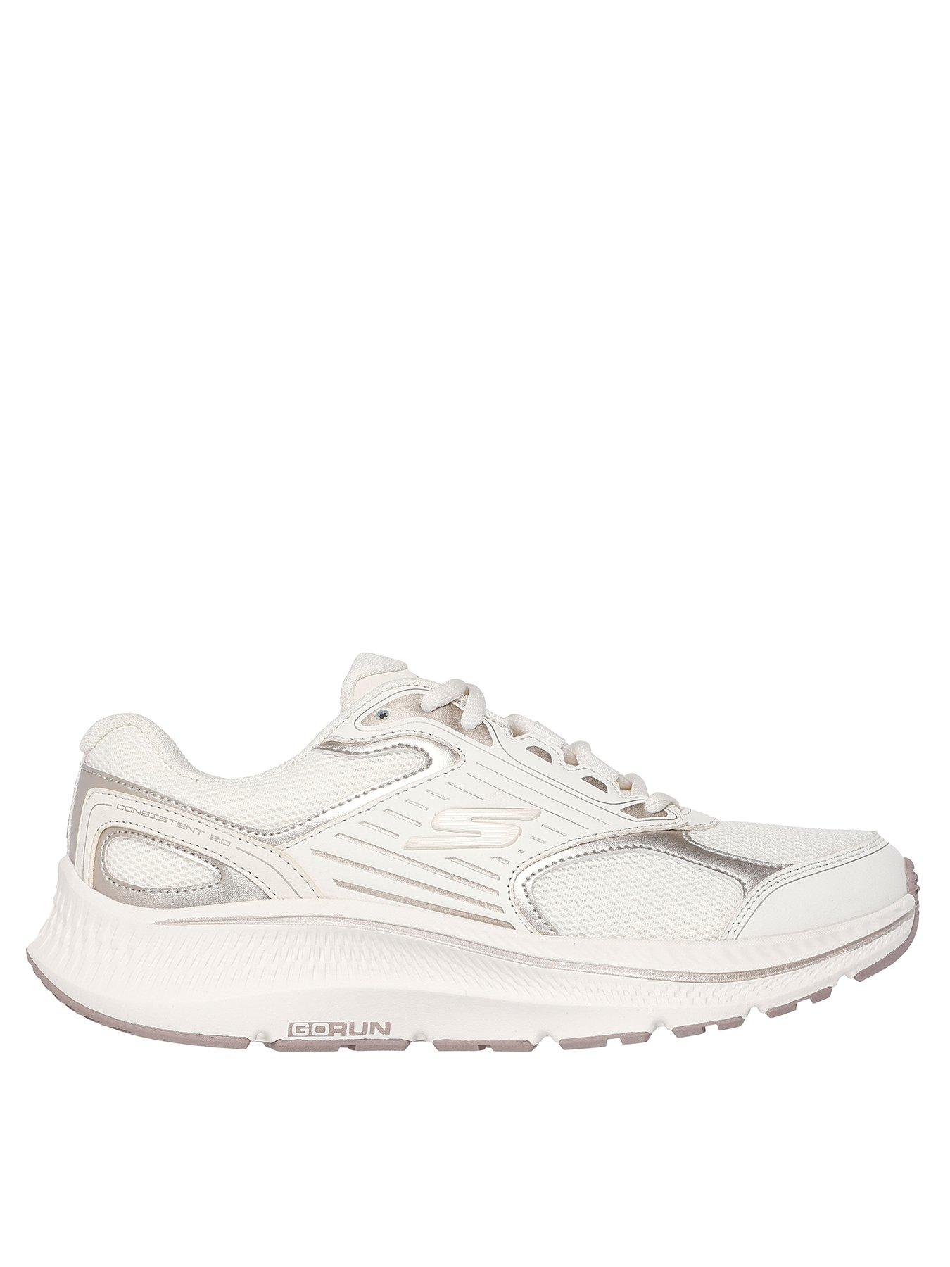  image of skechers-go-run-consistent-20-leather-overlay-lace-up-w-athletic-mesh-natural-leathergold-trim