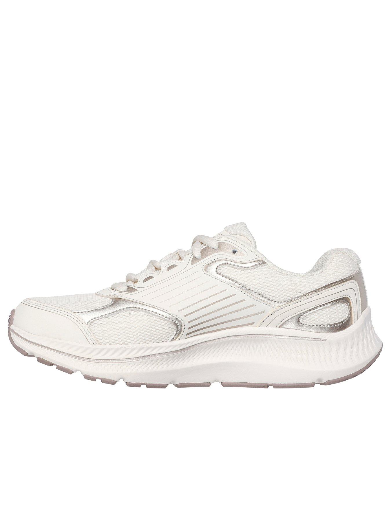  image of skechers-go-run-consistent-20-leather-overlay-lace-up-w-athletic-mesh-natural-leathergold-trim