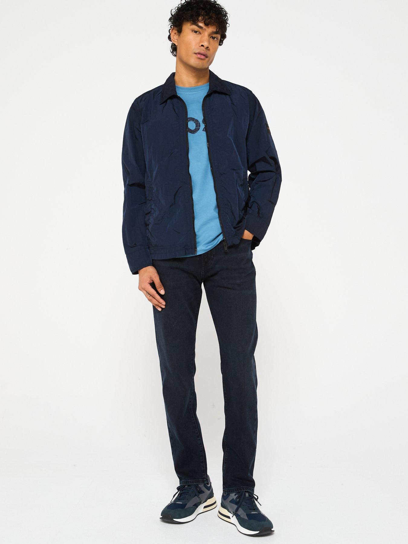  image of boss-leejay-1-m-oversize-fit-zip-overshirt-dark-blue