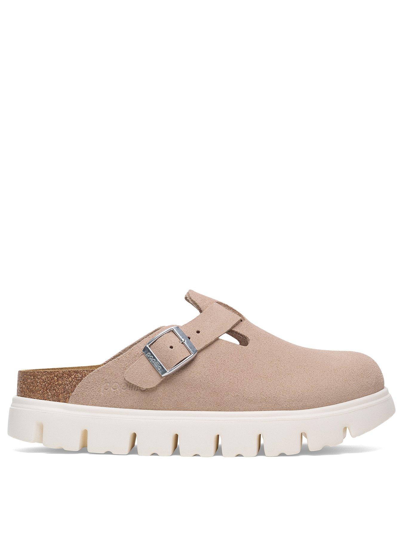  image of birkenstock-boston-chunky-suede-clog-pink