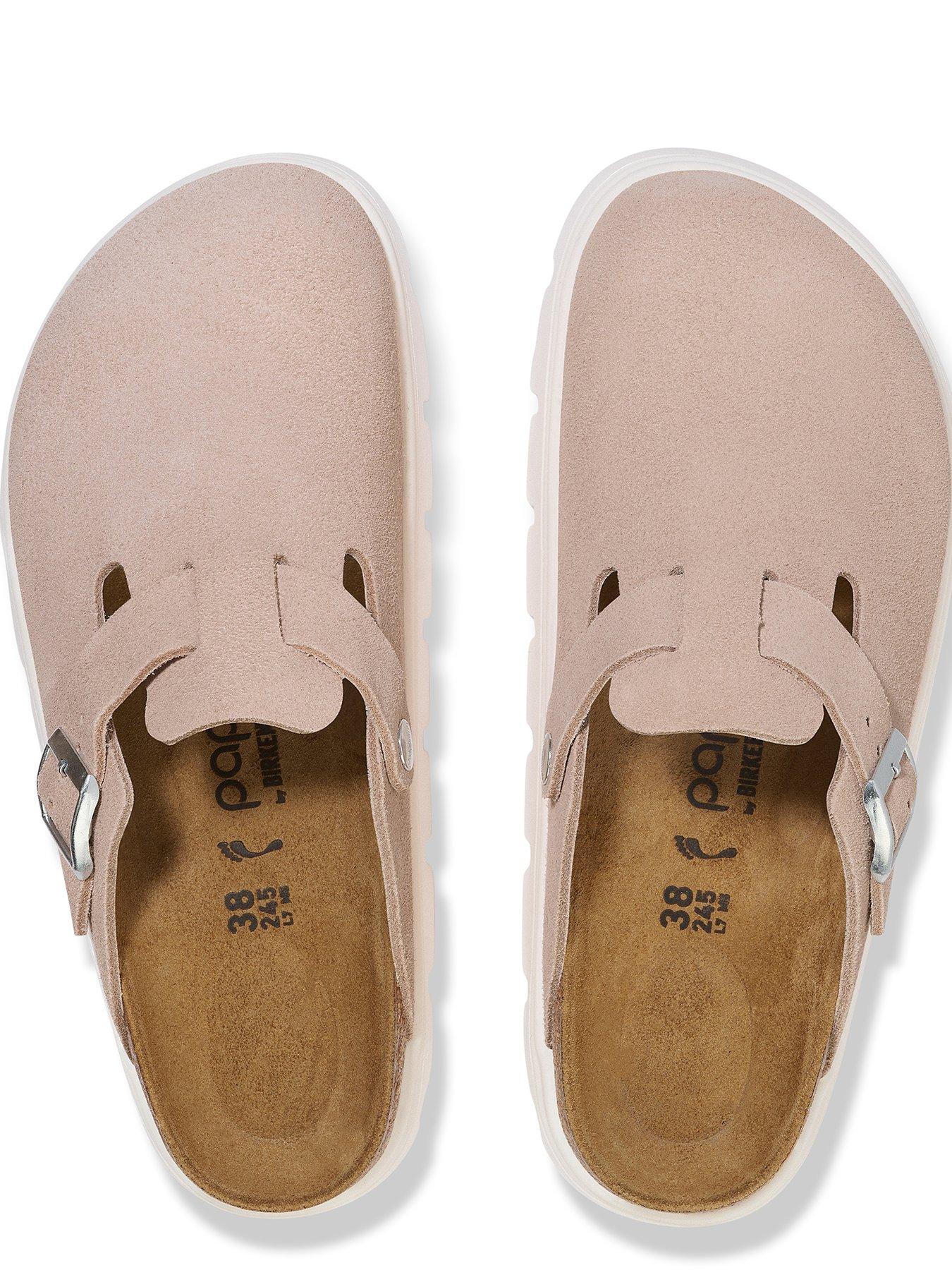  image of birkenstock-boston-chunky-suede-clog-pink