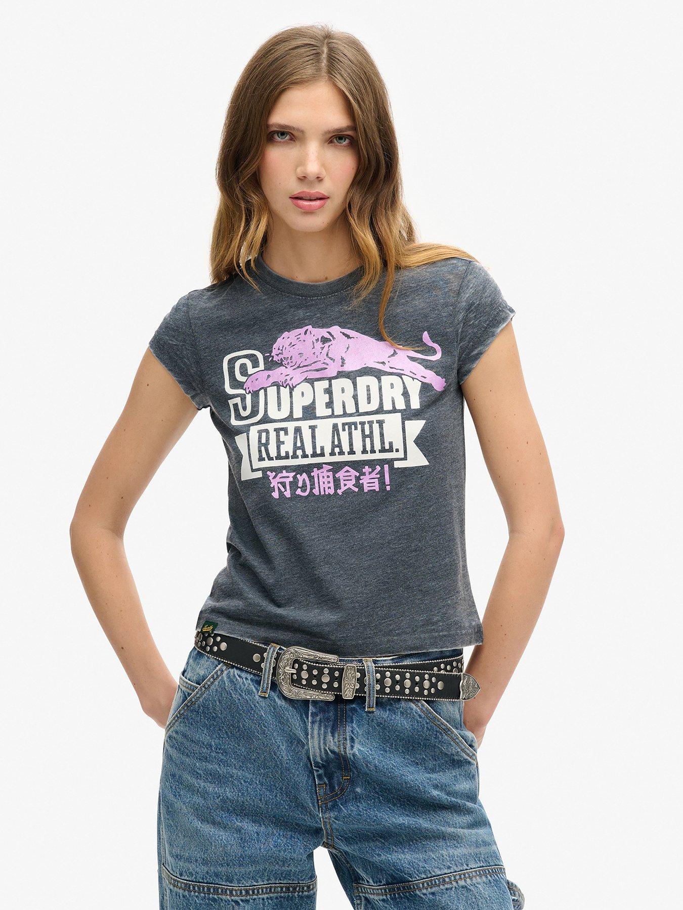 undefined Varsity Burnout T-Shirt - Navy