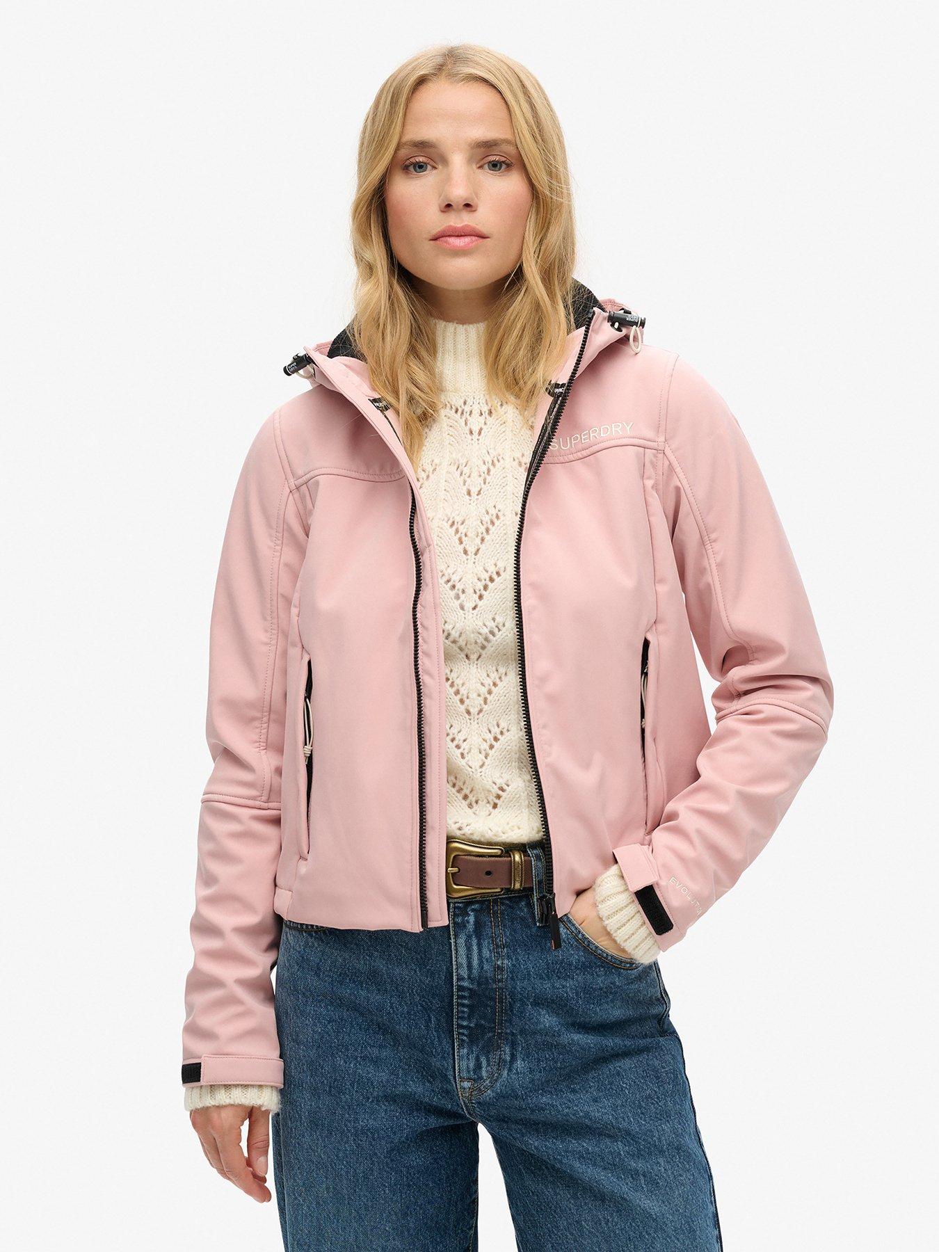 undefined Hooded Soft Shell Trekker Jacket - Pink