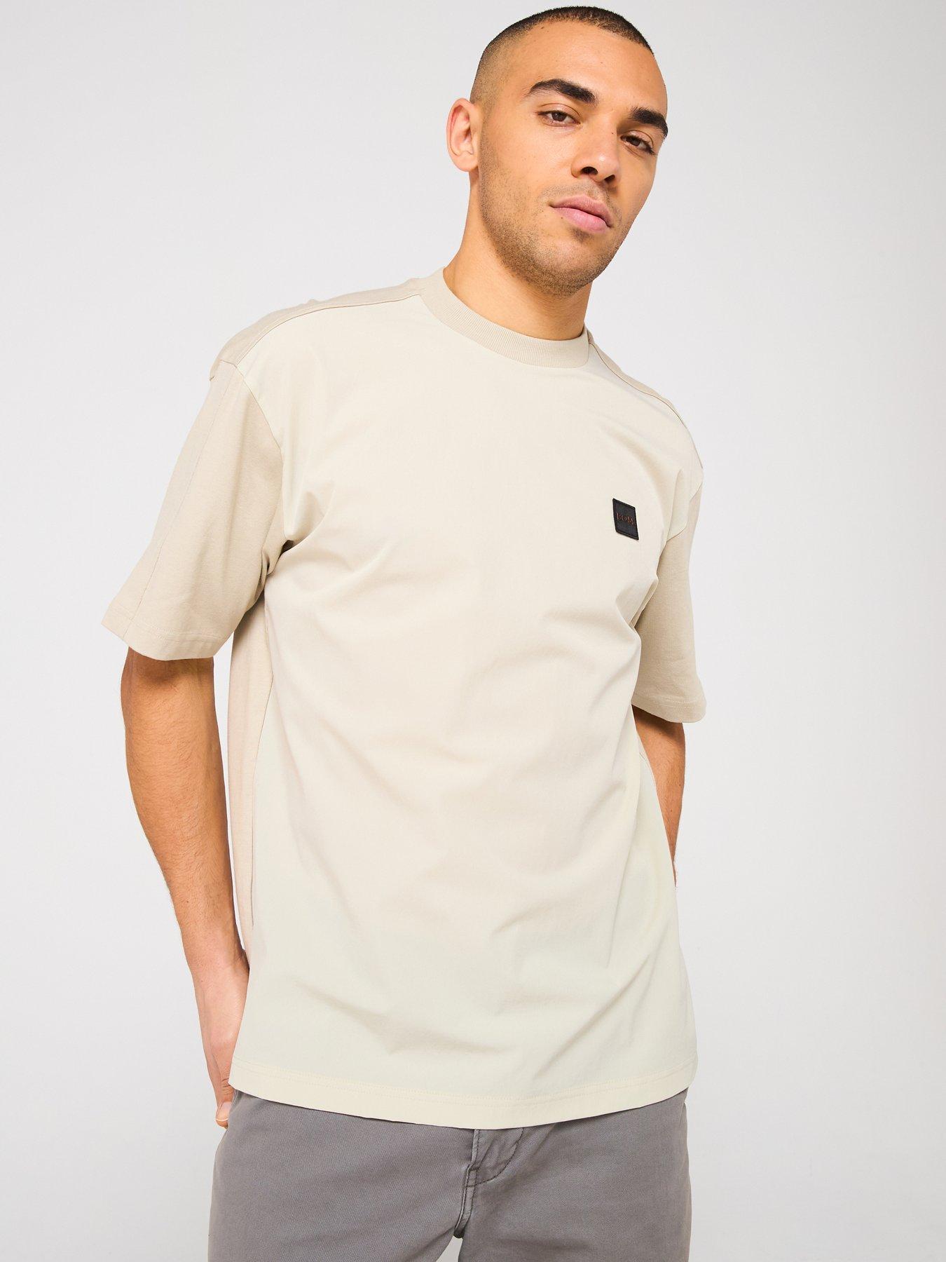 undefined Te Nylon Front Relaxed Fit T-Shirt - Light Beige