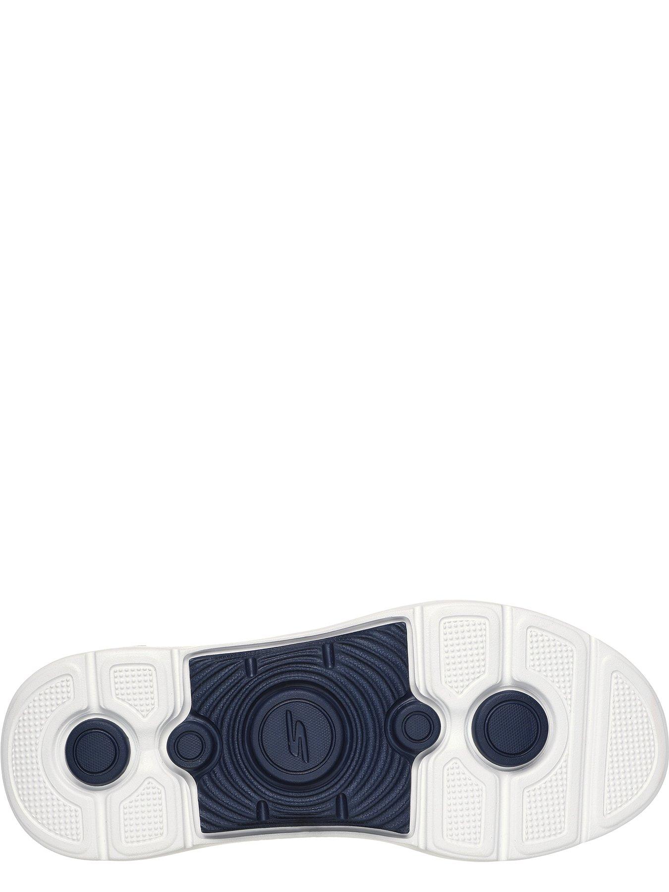  image of skechers-go-walk-arch-fit-20-slip-in-athletic-trainer-navy-textilewhite-trim