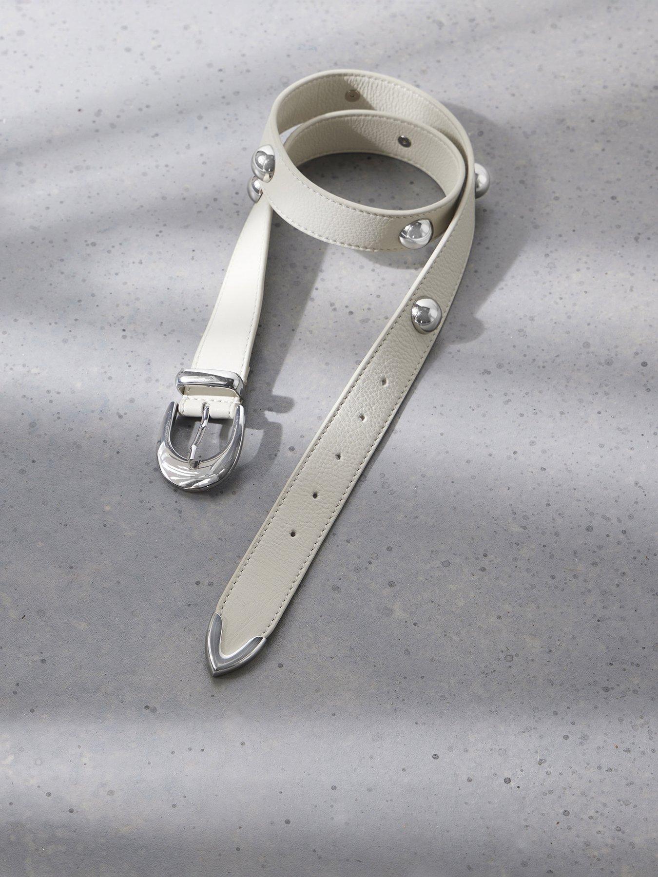  image of mint-velvet-white-statement-leather-belt