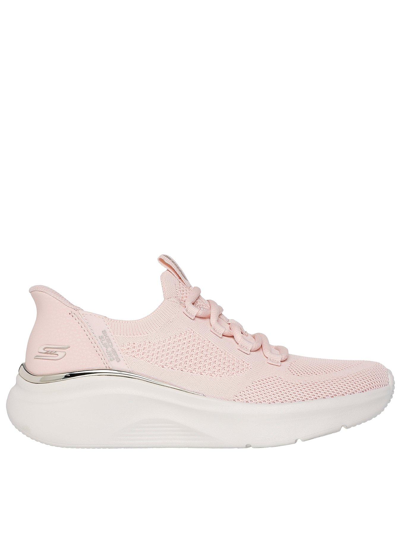  image of skechers-bobs-b-love-slip-in-knit-trainer-pink