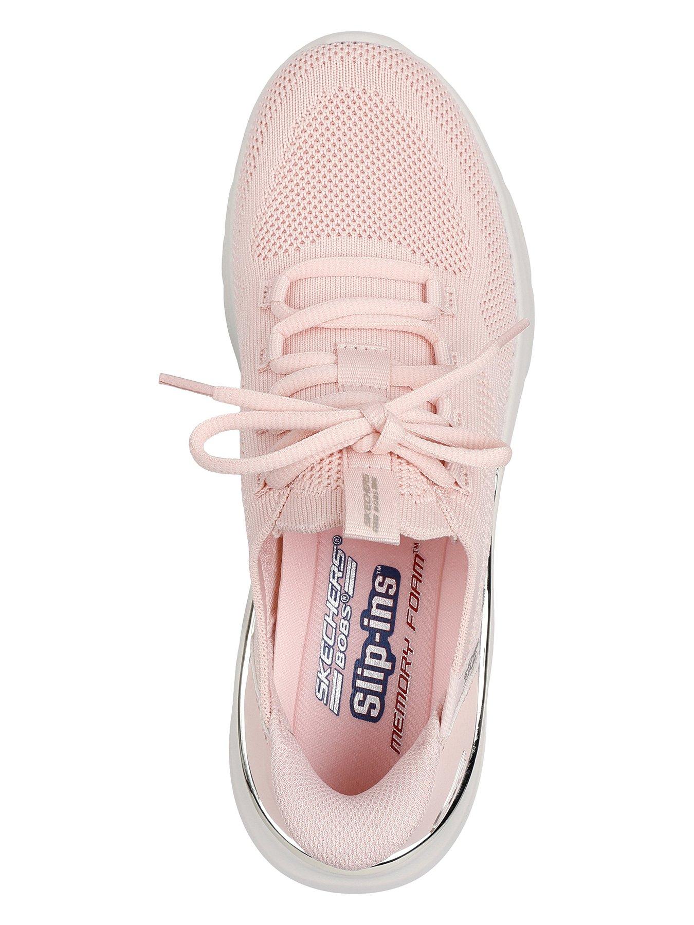  image of skechers-bobs-b-love-slip-in-knit-trainer-pink