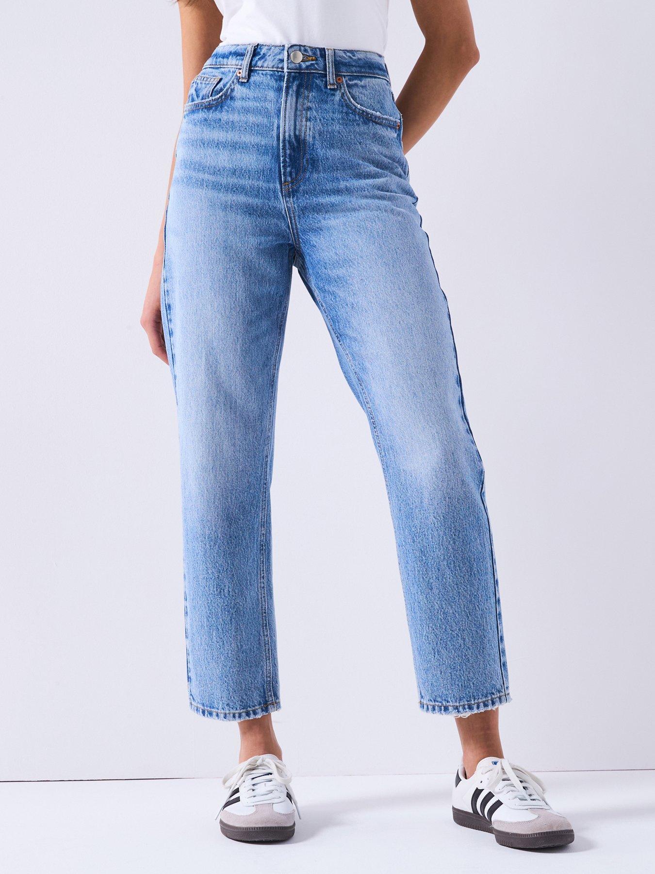The Very Collection High Waist Authentic Mom Jeans - Mid Wash