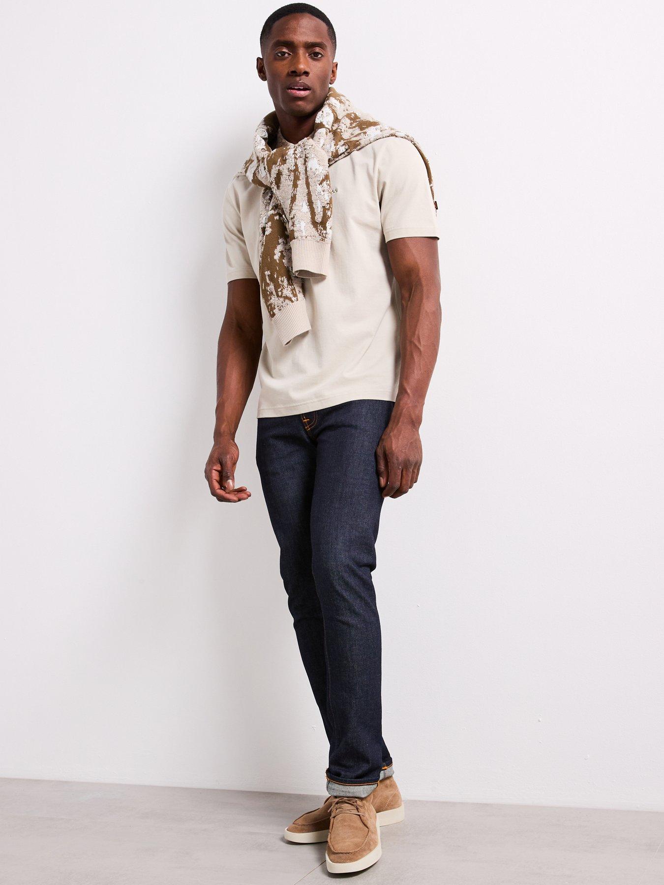  image of boss-pe_jungle-camo-collar-relaxed-fit-polo-shirt-light-beige