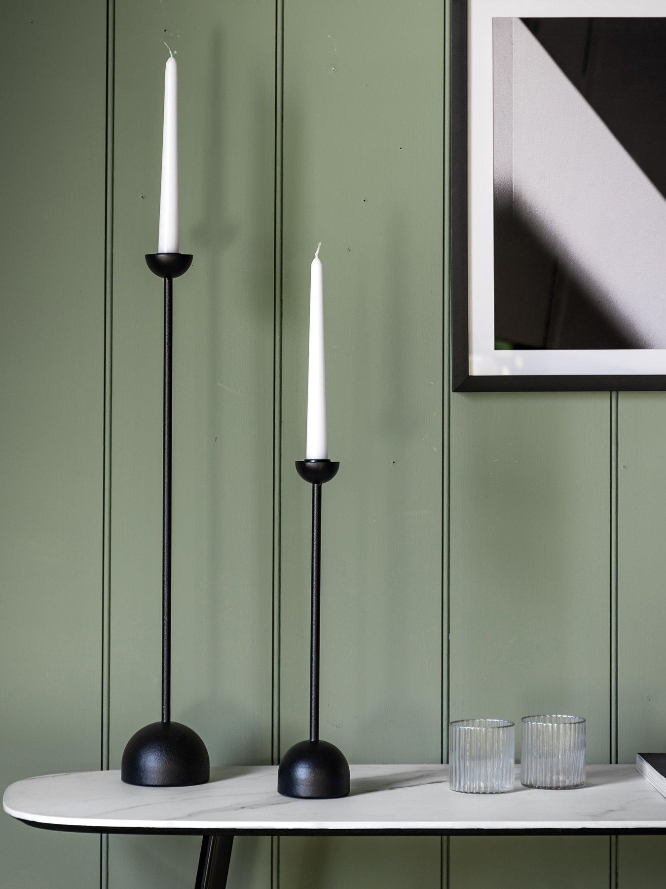 undefined Roddy Candlestick Small Black 80x80x355mm