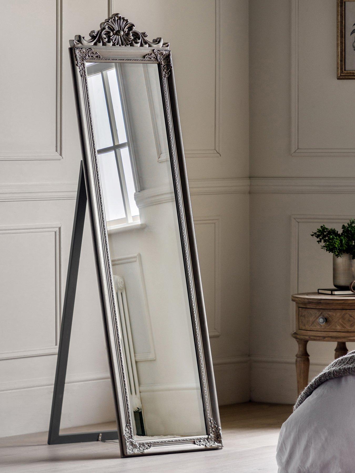 Gallery Direct Lambeth Wood Cheval Mirror - Silver