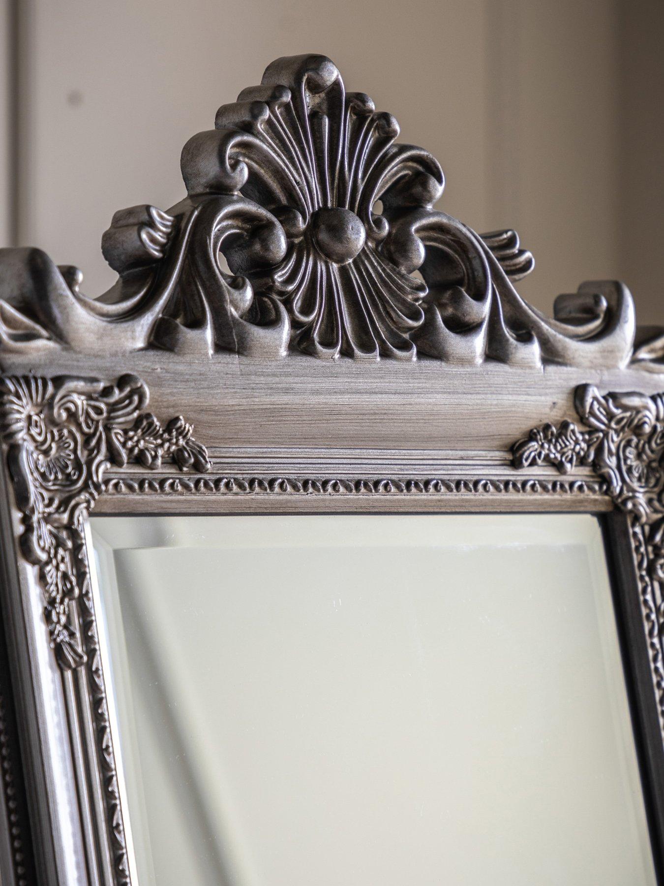  image of gallery-lambeth-wood-cheval-mirror-silver