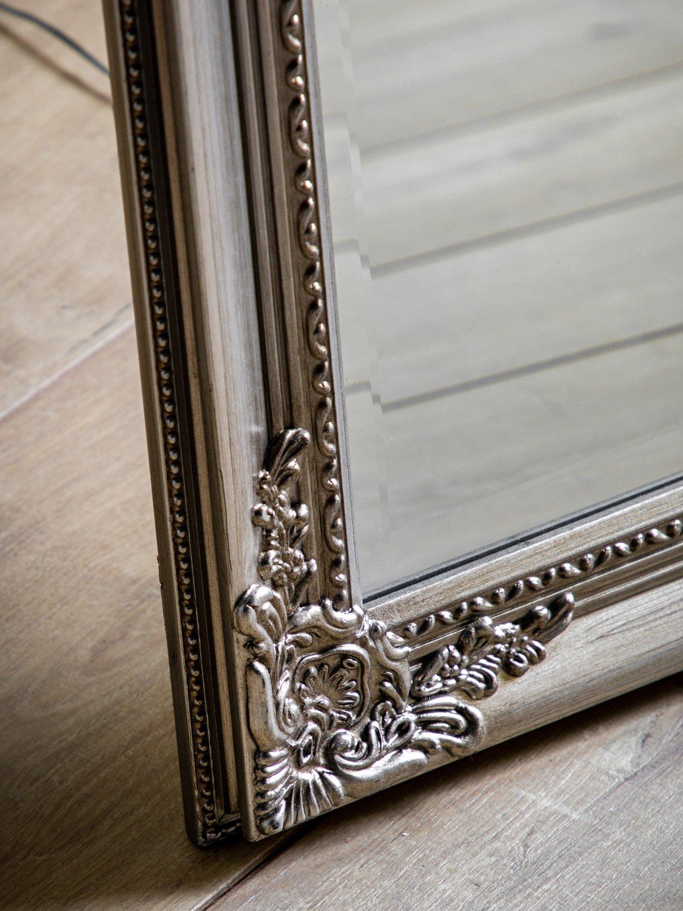  image of gallery-lambeth-wood-cheval-mirror-silver