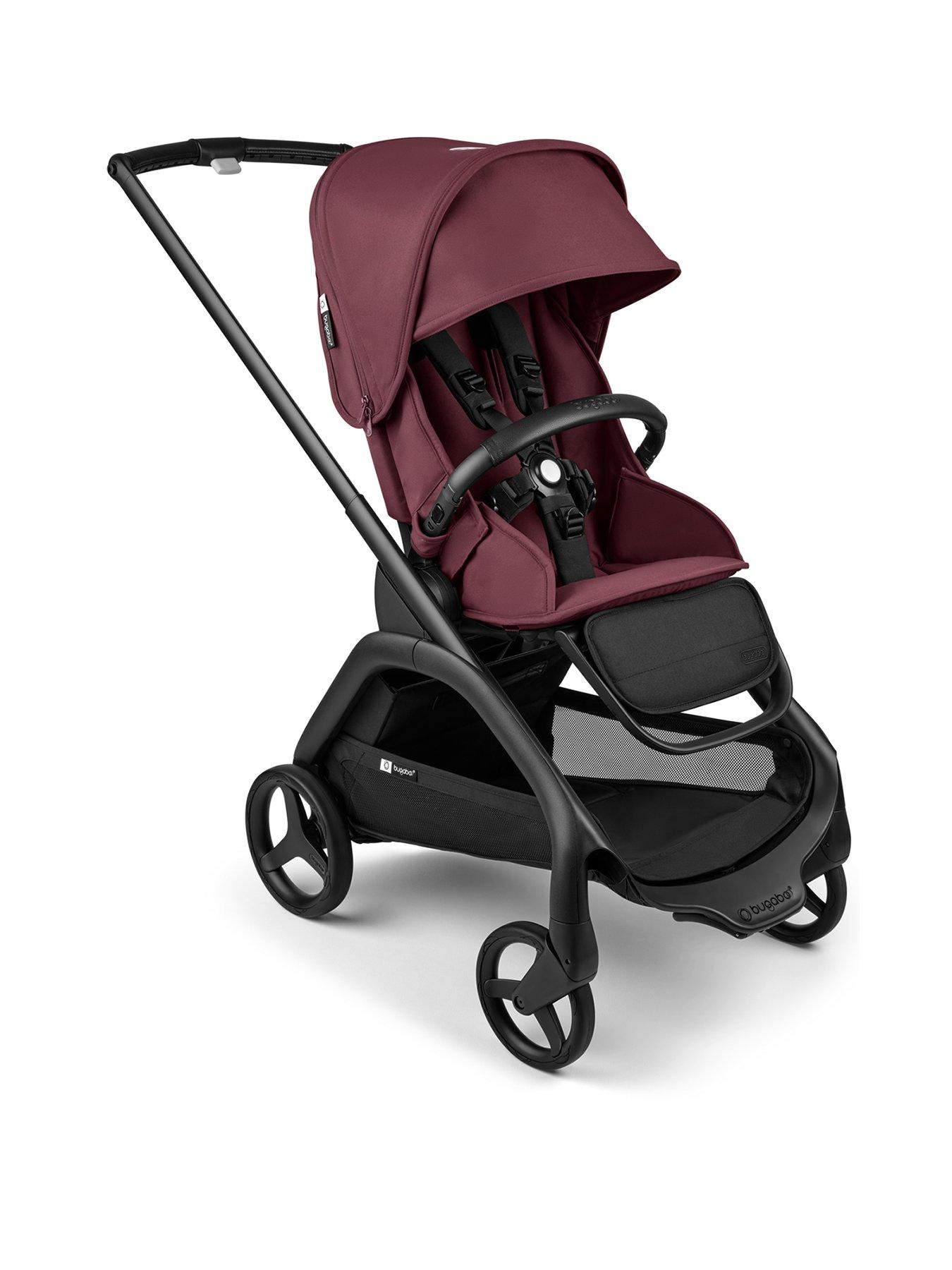  image of bugaboo-dragonfly-complete-uk-blackdark-cherry-dark-cherry