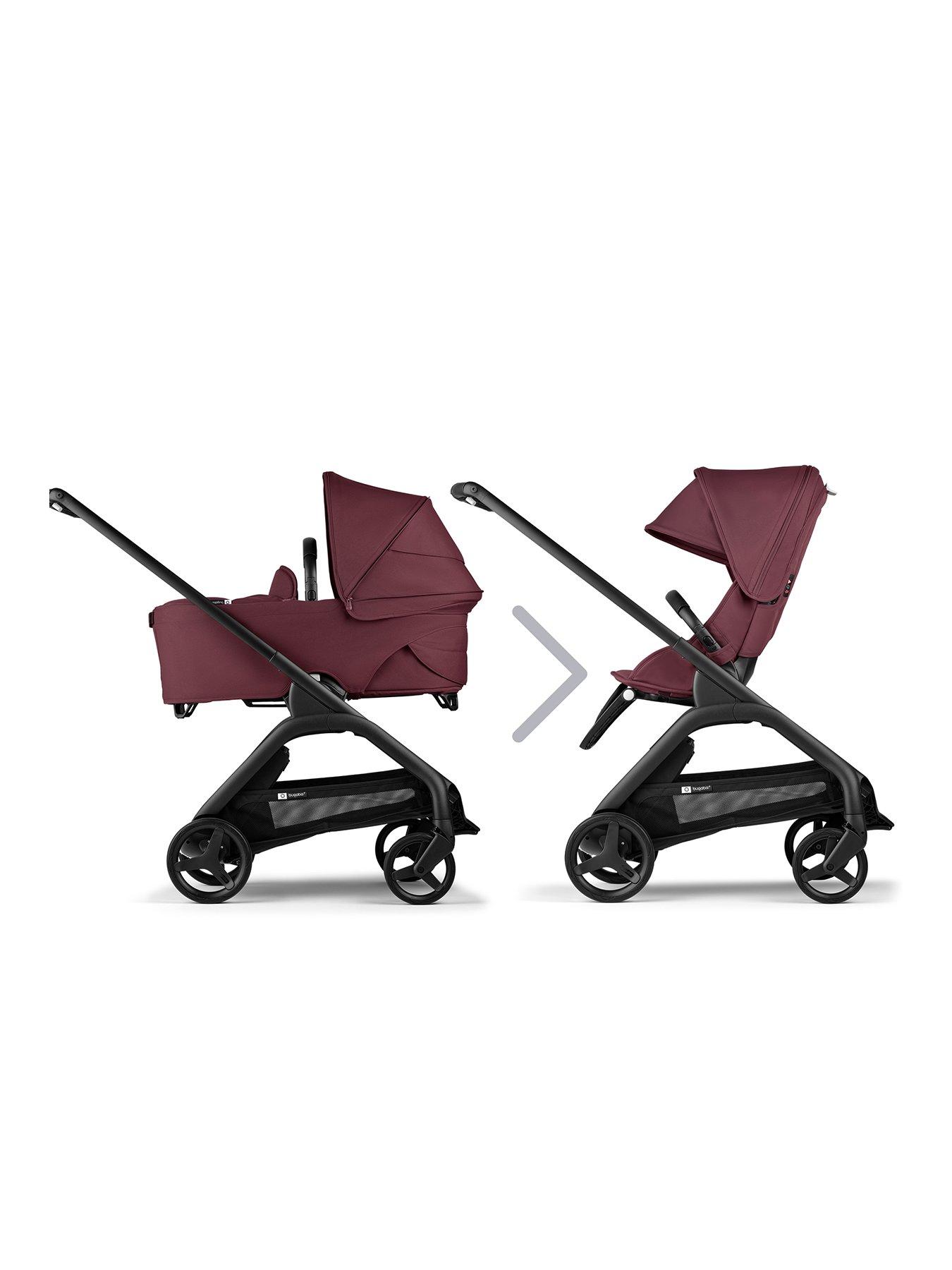  image of bugaboo-dragonfly-complete-uk-blackdark-cherry-dark-cherry