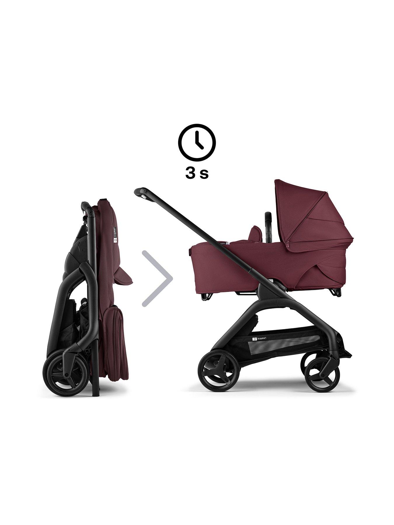  image of bugaboo-dragonfly-complete-uk-blackdark-cherry-dark-cherry