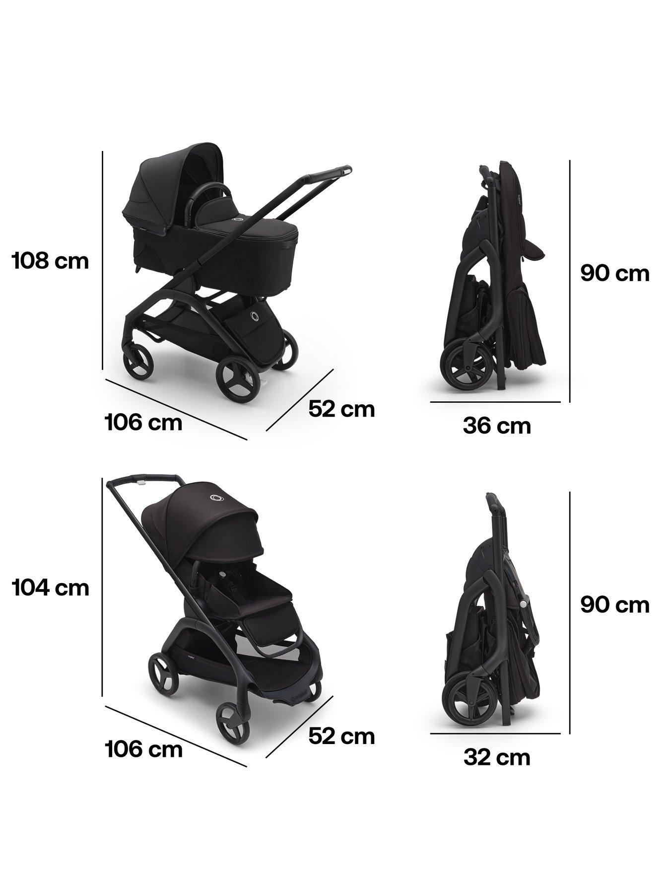  image of bugaboo-dragonfly-complete-uk-blackdark-cherry-dark-cherry