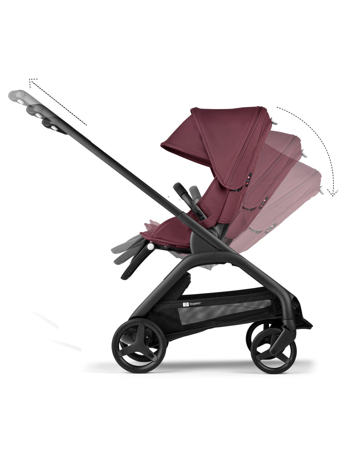  image of bugaboo-dragonfly-complete-uk-blackdark-cherry-dark-cherry