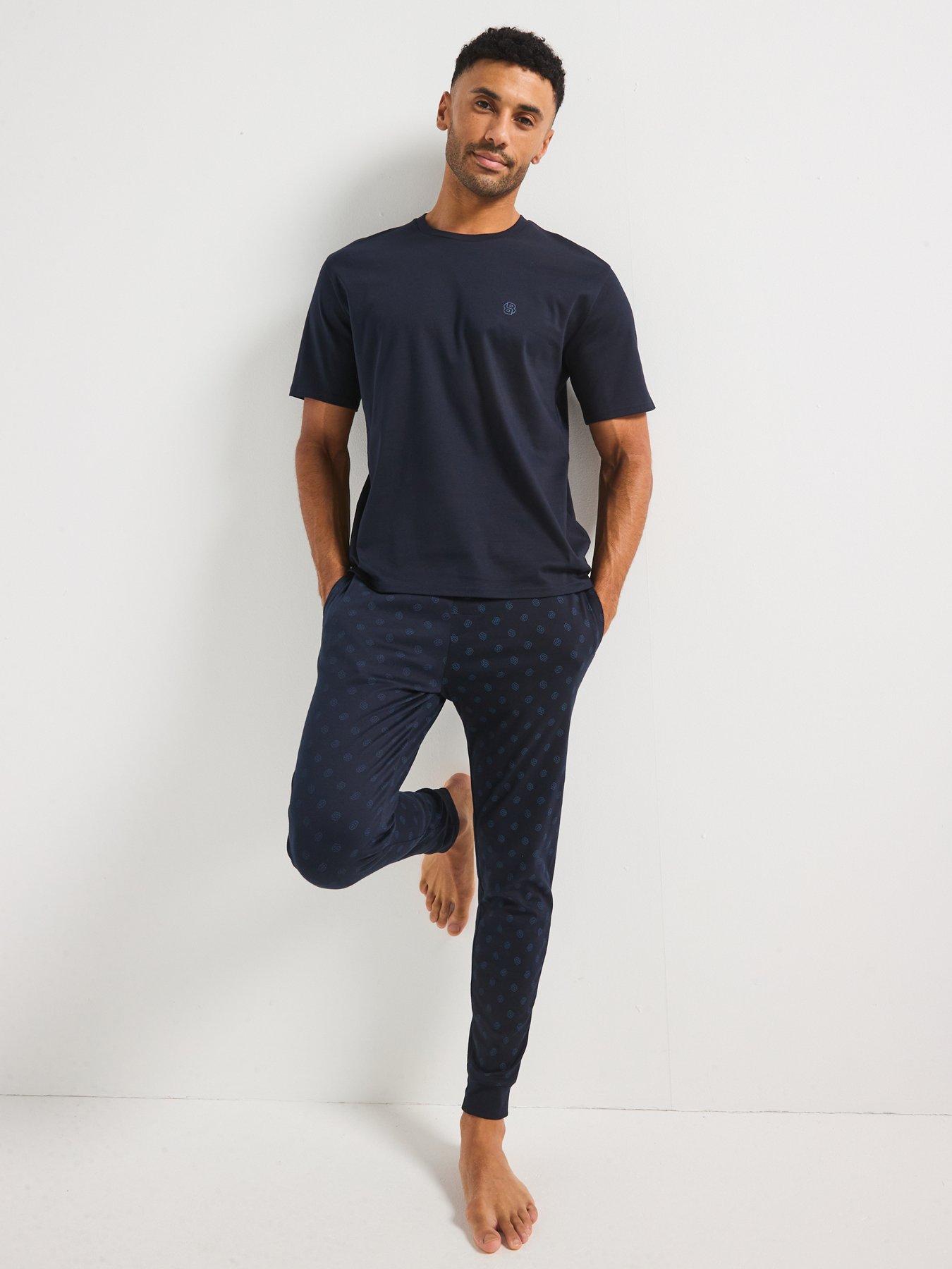  image of boss-relax-regular-fit-bb-loungewear-t-shirt-navy