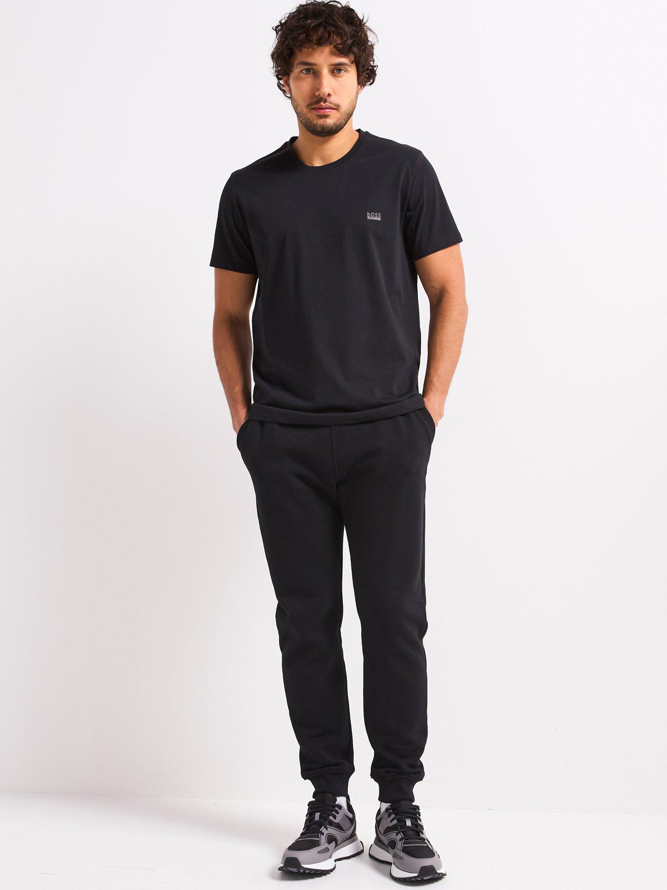  image of boss-tn365-regular-fit-left-chest-logo-t-shirt-black