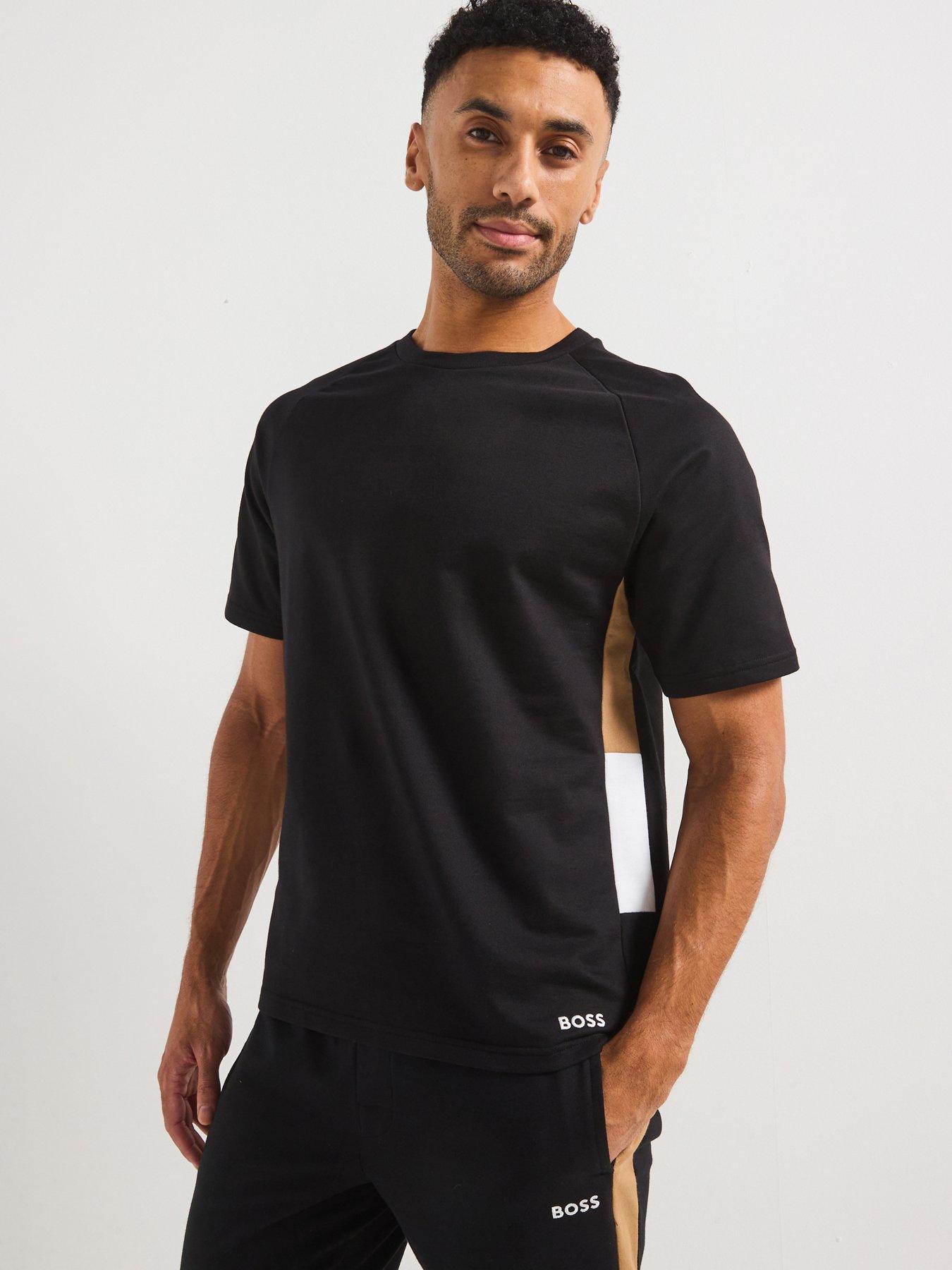undefined Iconic Corporate Block Regular Fit Loungewear T-shirt-black