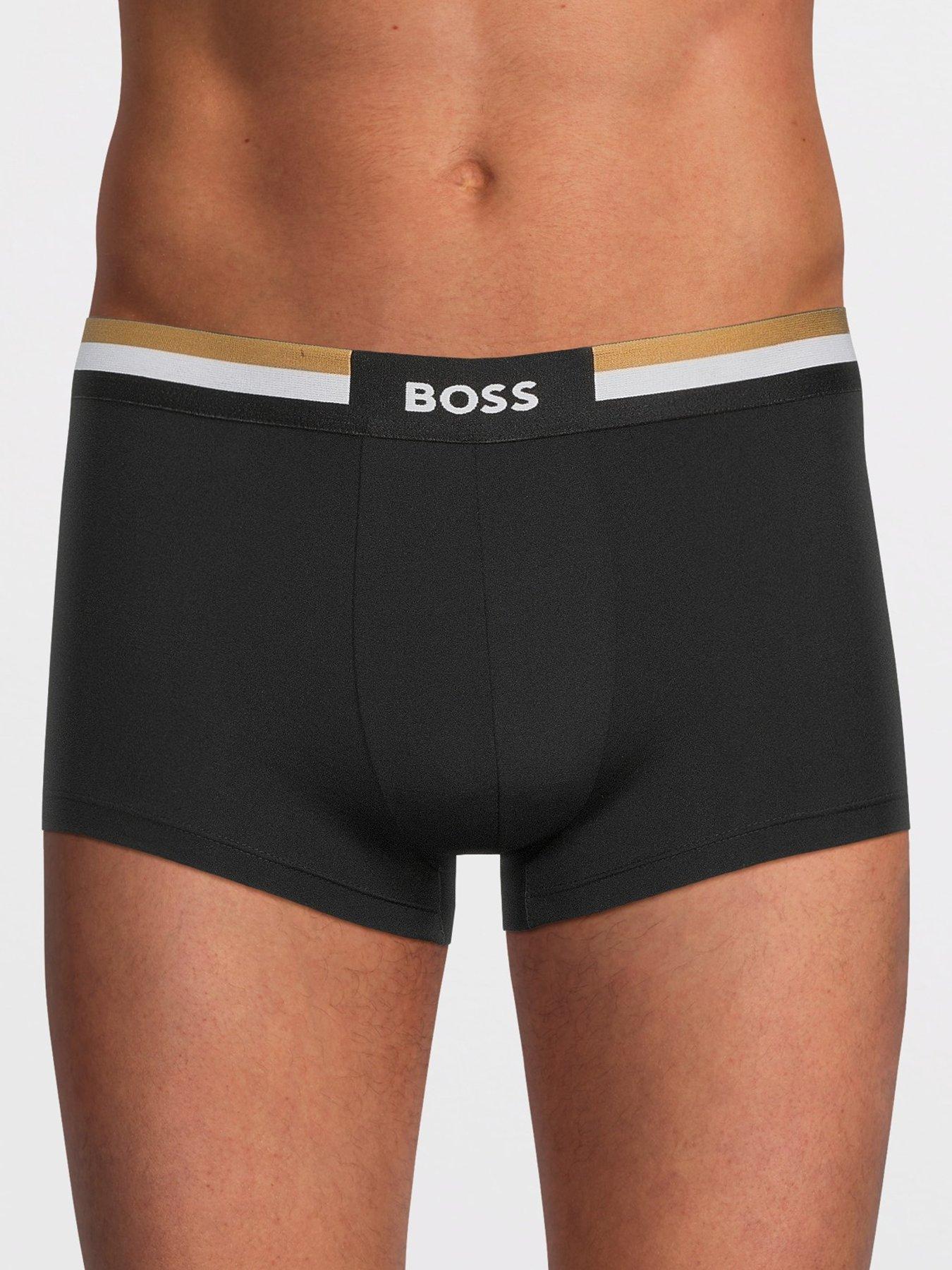 Image 2 of 3 of BOSS Motion Corporate Trim Waistband Moisture Wicking 3 Pack Trunks - Black