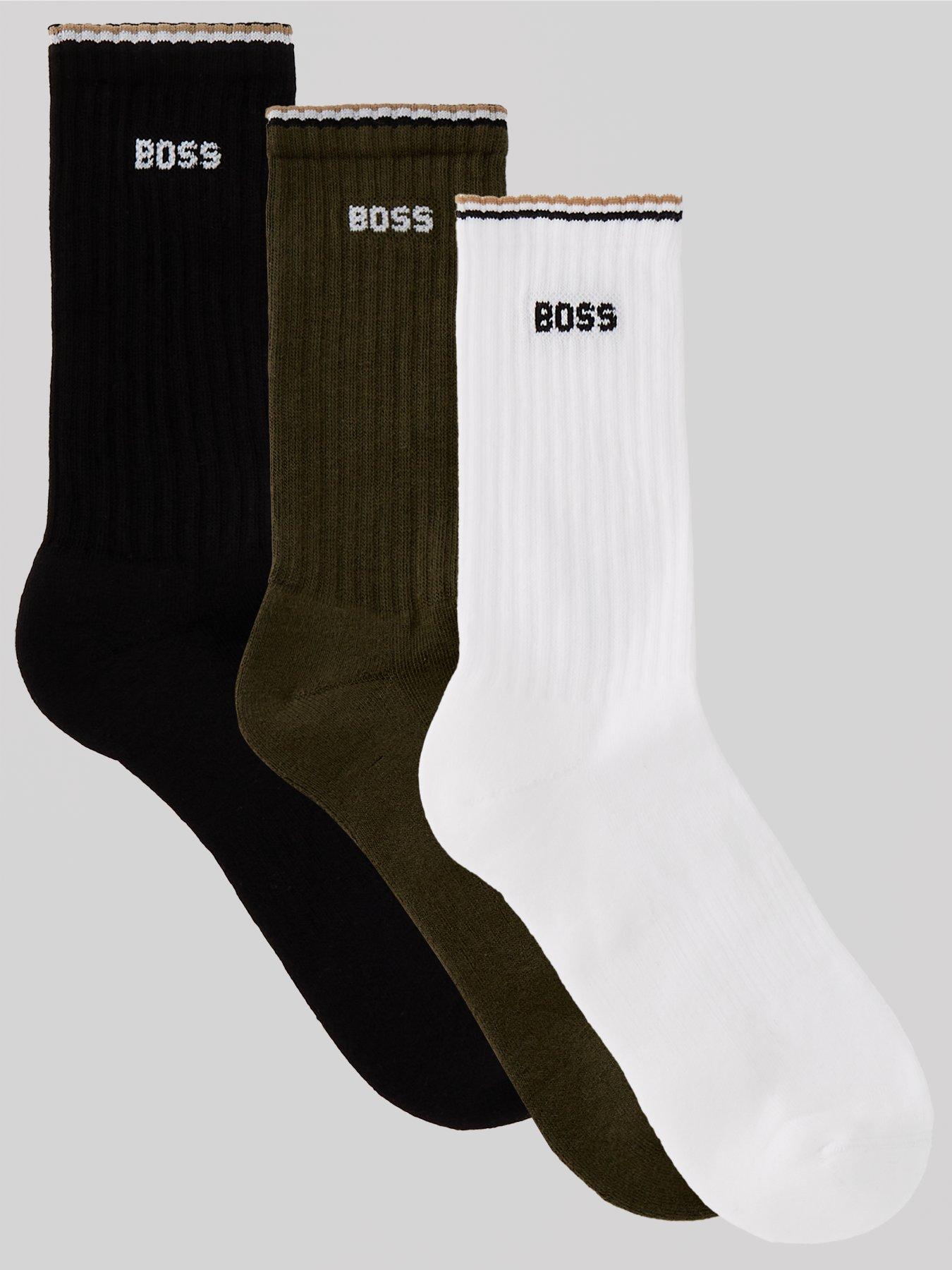 undefined 3 Pack of QS Rib Stripe Crew Socks - Multi