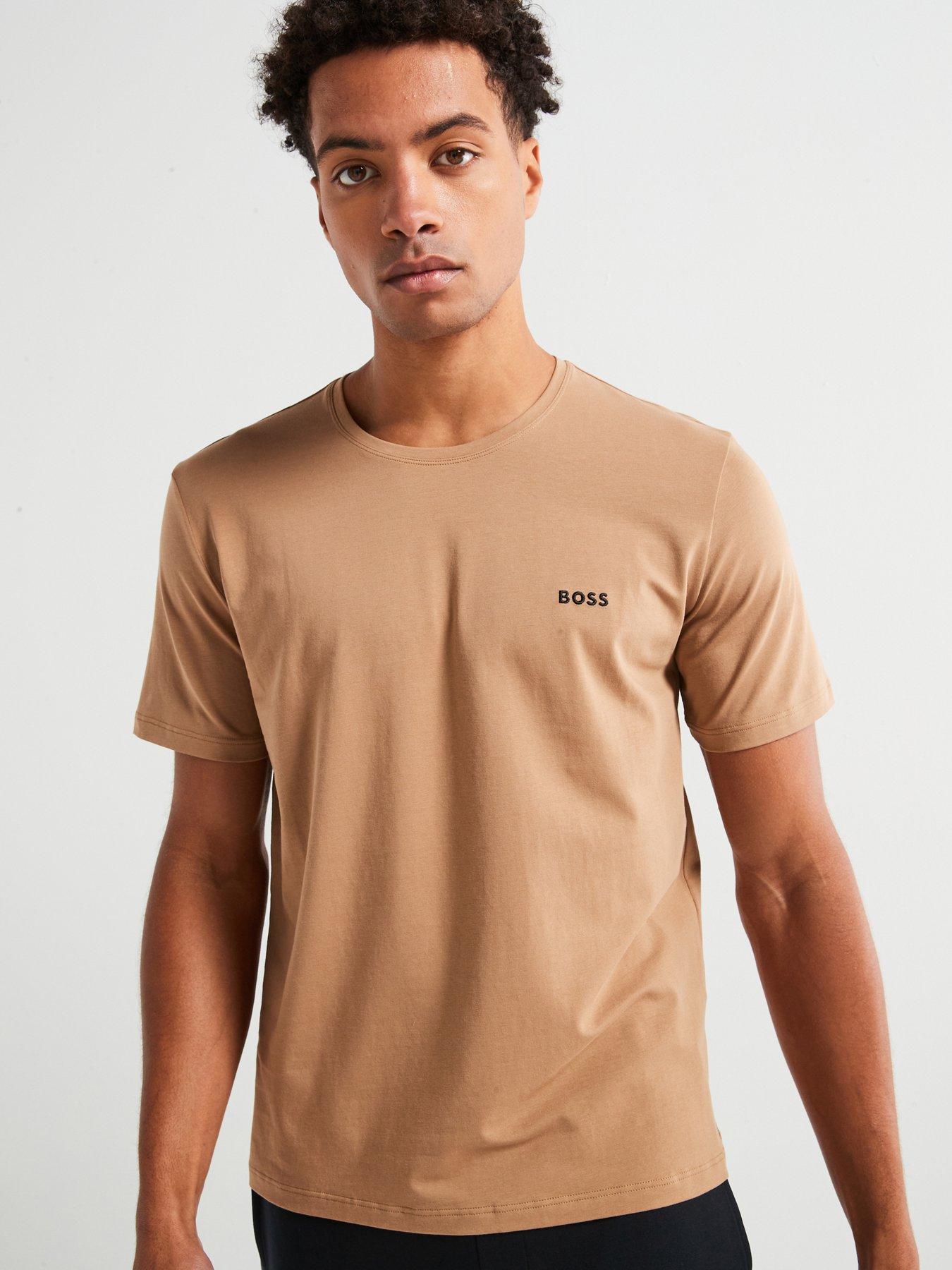 Image 1 of 4 of BOSS Mix &amp; Match Regular Fit Loungewear T-shirt-beige