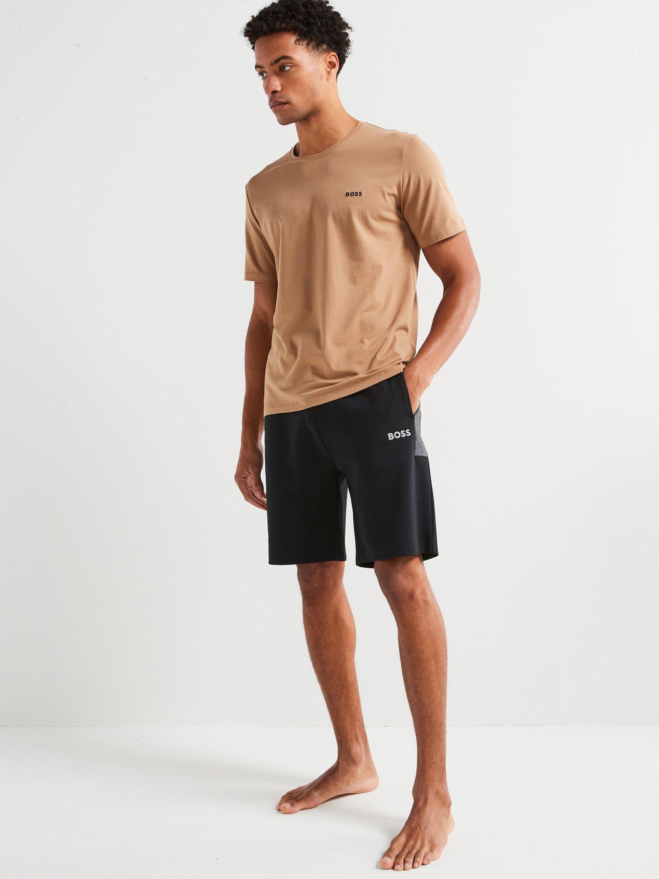 Image 3 of 4 of BOSS Mix &amp; Match Regular Fit Loungewear T-shirt-beige